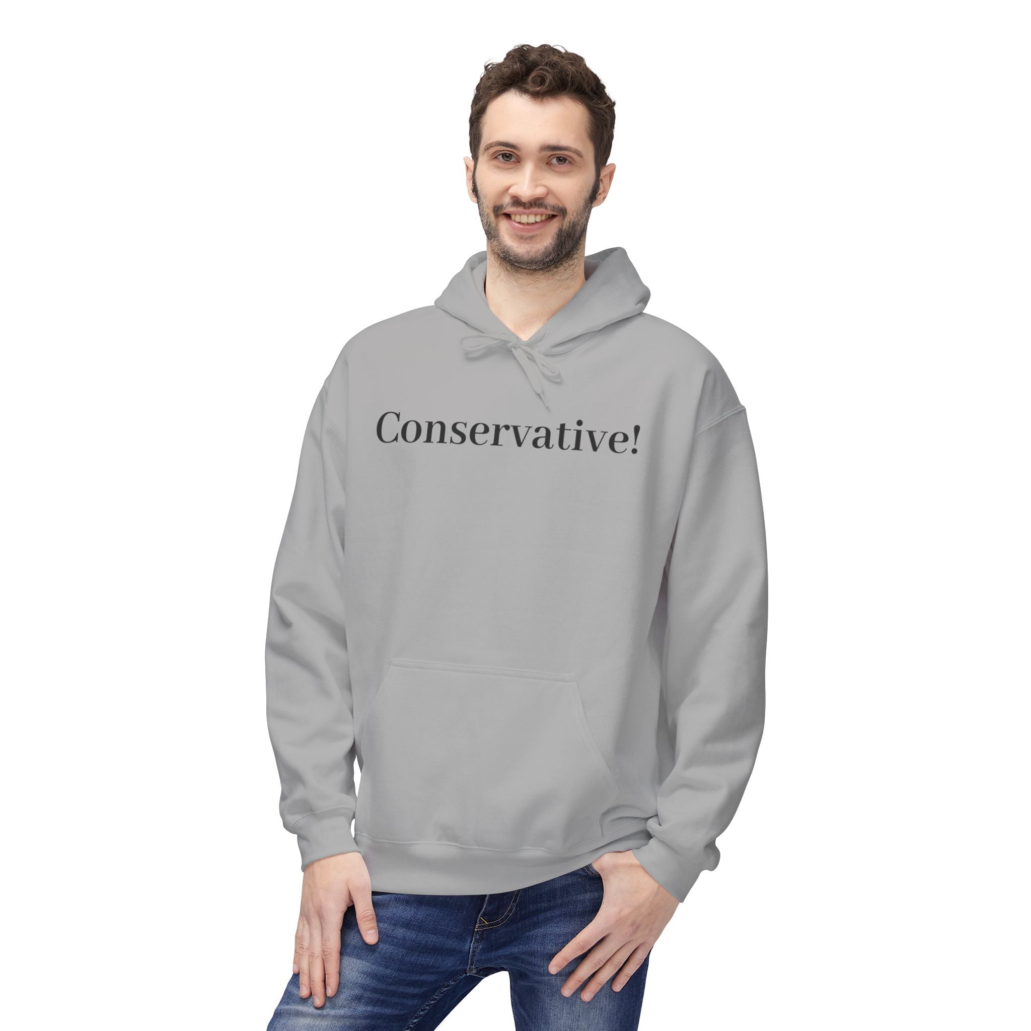 Conservative! Hoodie — Minimalist Political Statement Sweatshirt