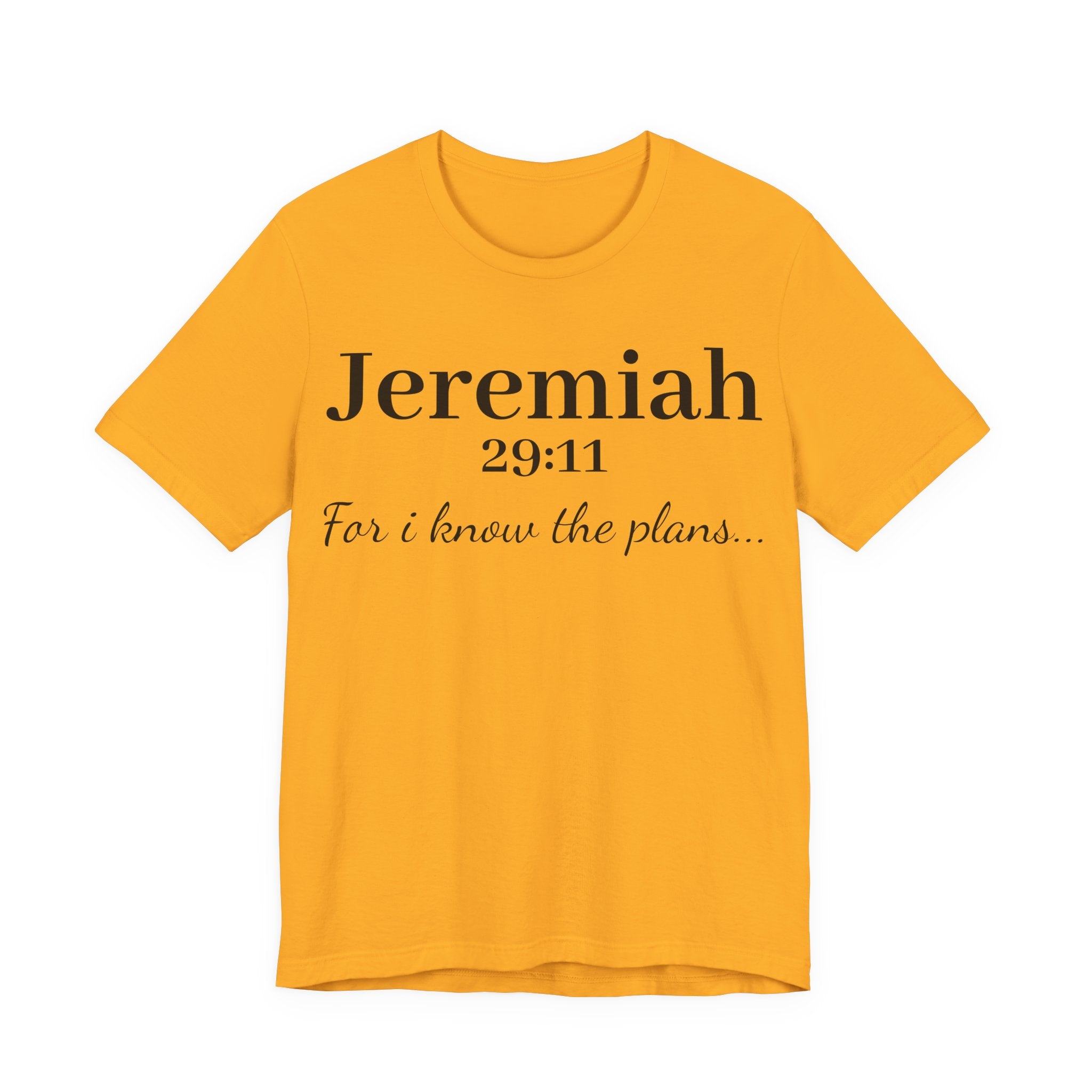 Jeremiah 29:11 Scripture T-Shirt — "For I Know the Plans" Christian Tee