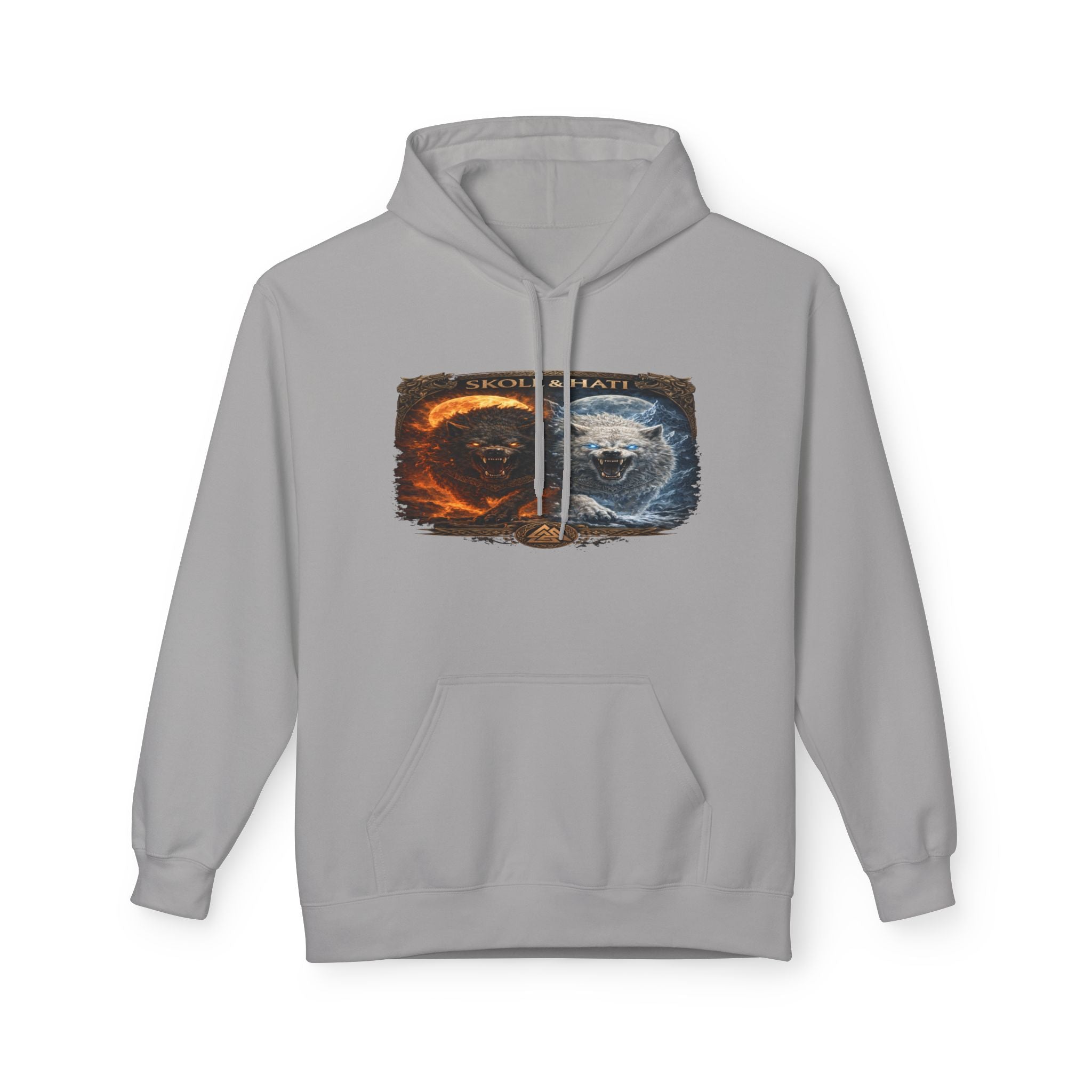 Skoll and Hati – The Wolves of the Sun and Moon Hoodie — Fire & Water Yin Yang Graphic Hoodie