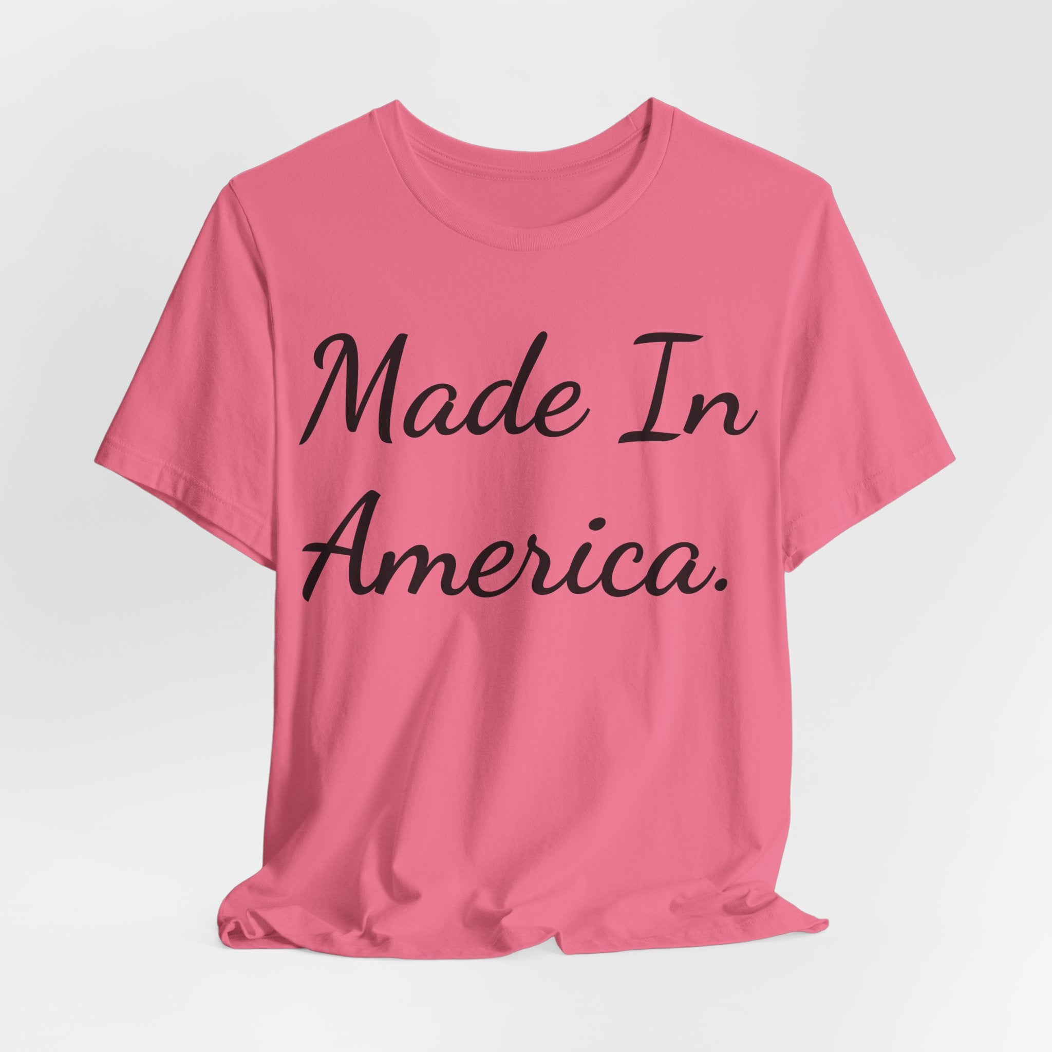 Made In America T-Shirt — Patriotic Script Tee for 4th of July & Everyday Wear