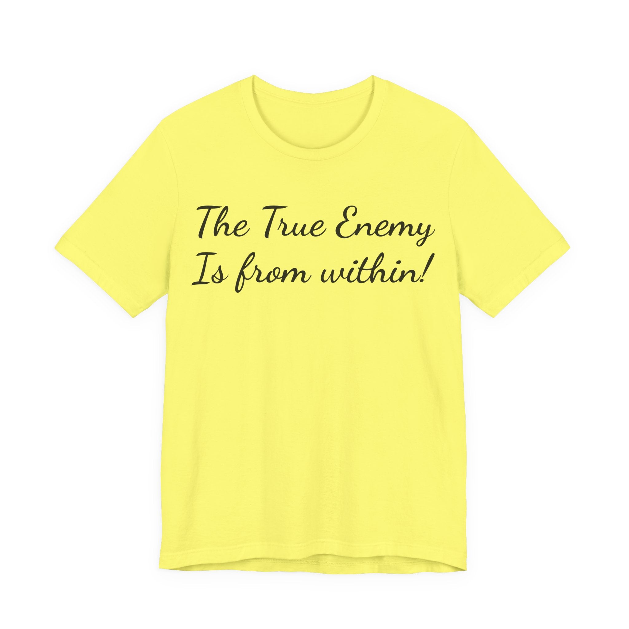 The True Enemy Is From Within Tee — Inspirational Quote T-Shirt