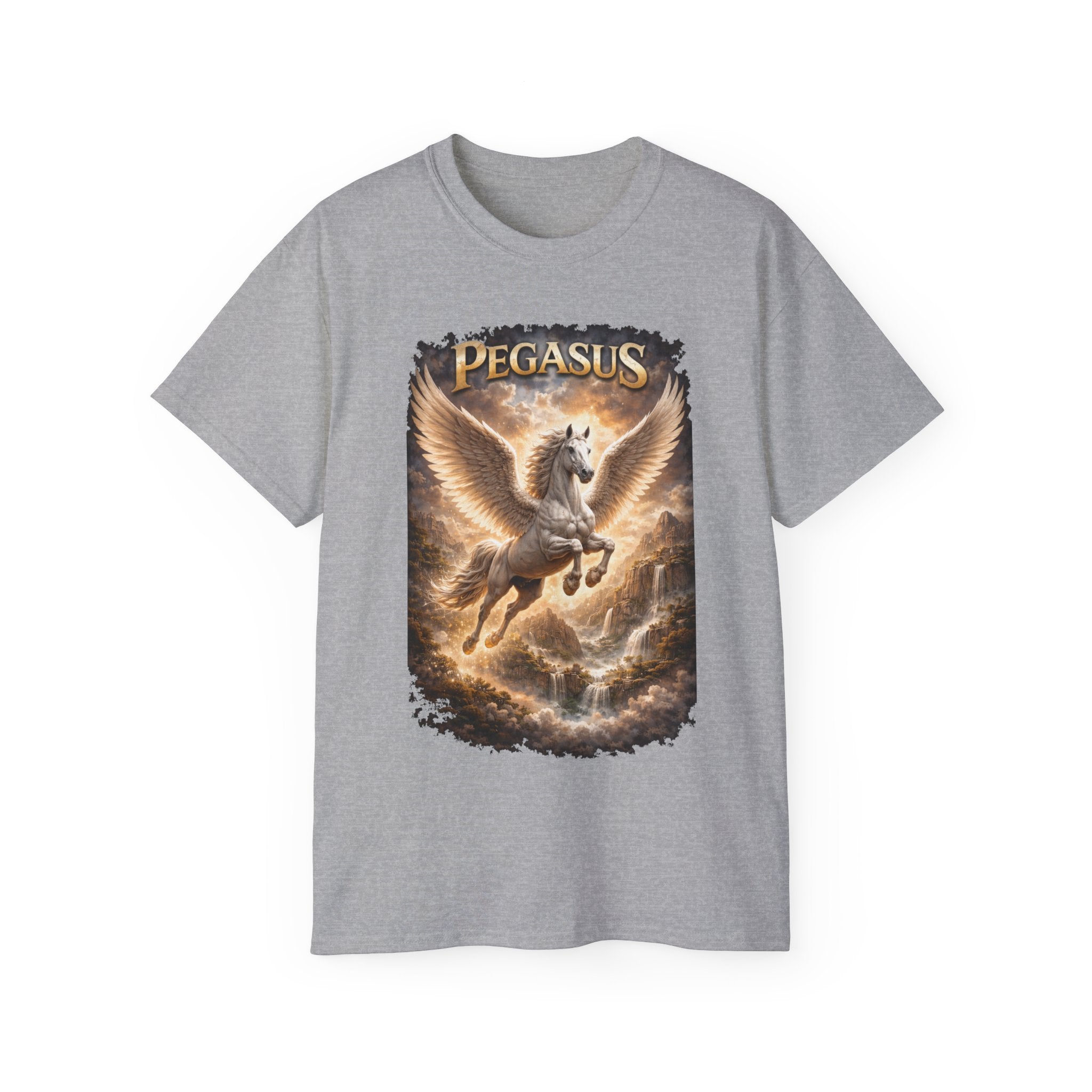 Pegasus Flying Horse Cotton T‑Shirt — Mythical Winged Unicorn Tee