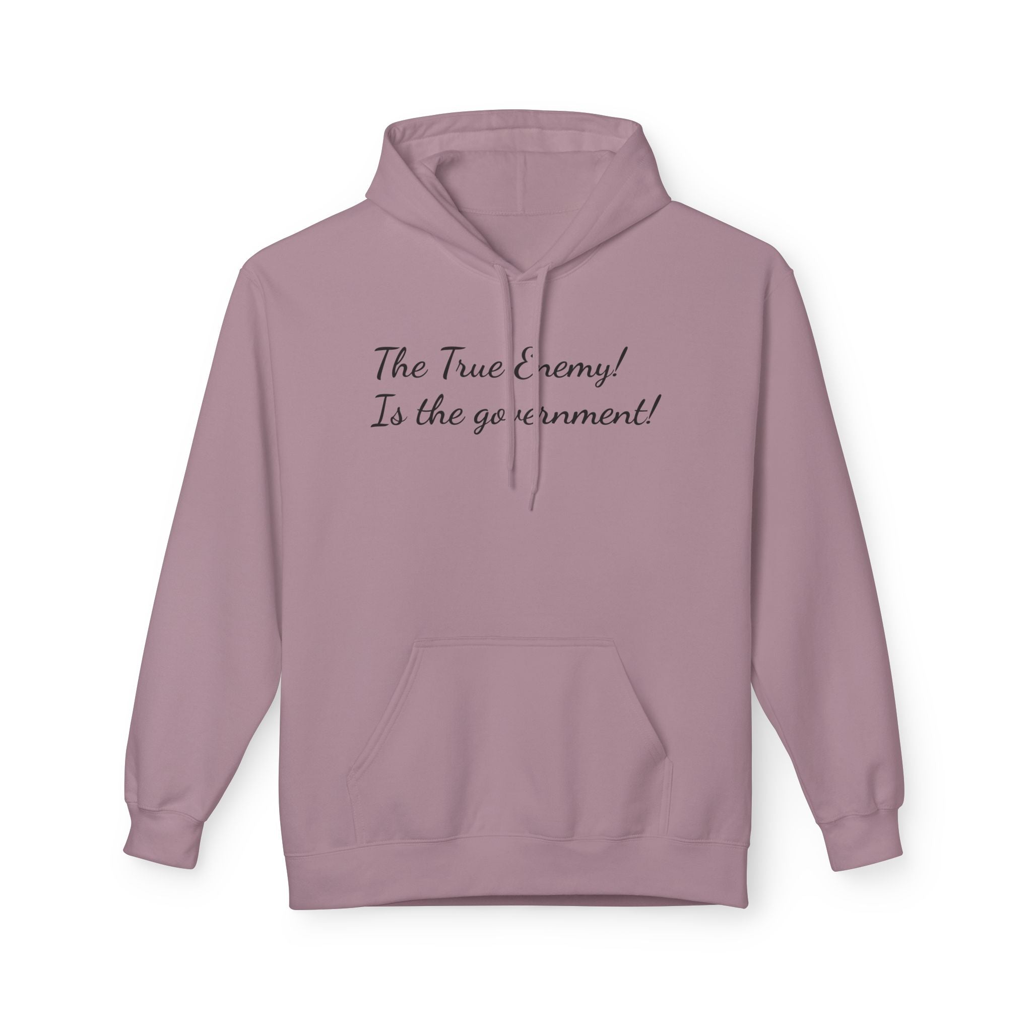 "The True Enemy! Is the government!" Script Political Statement Hoodie