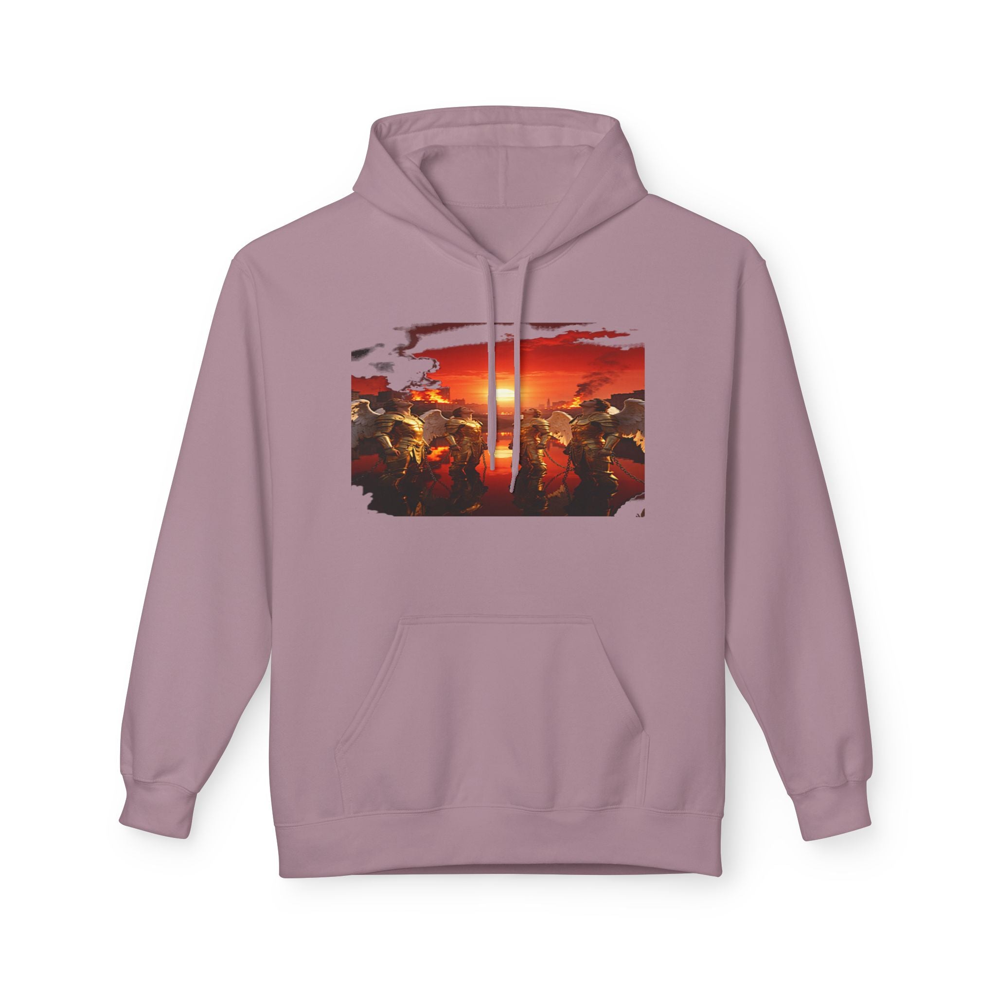 Revelation 7:1 End of times-Four angels standing on the four corners of the earth as seen from heaven-Art Graphic Pullover