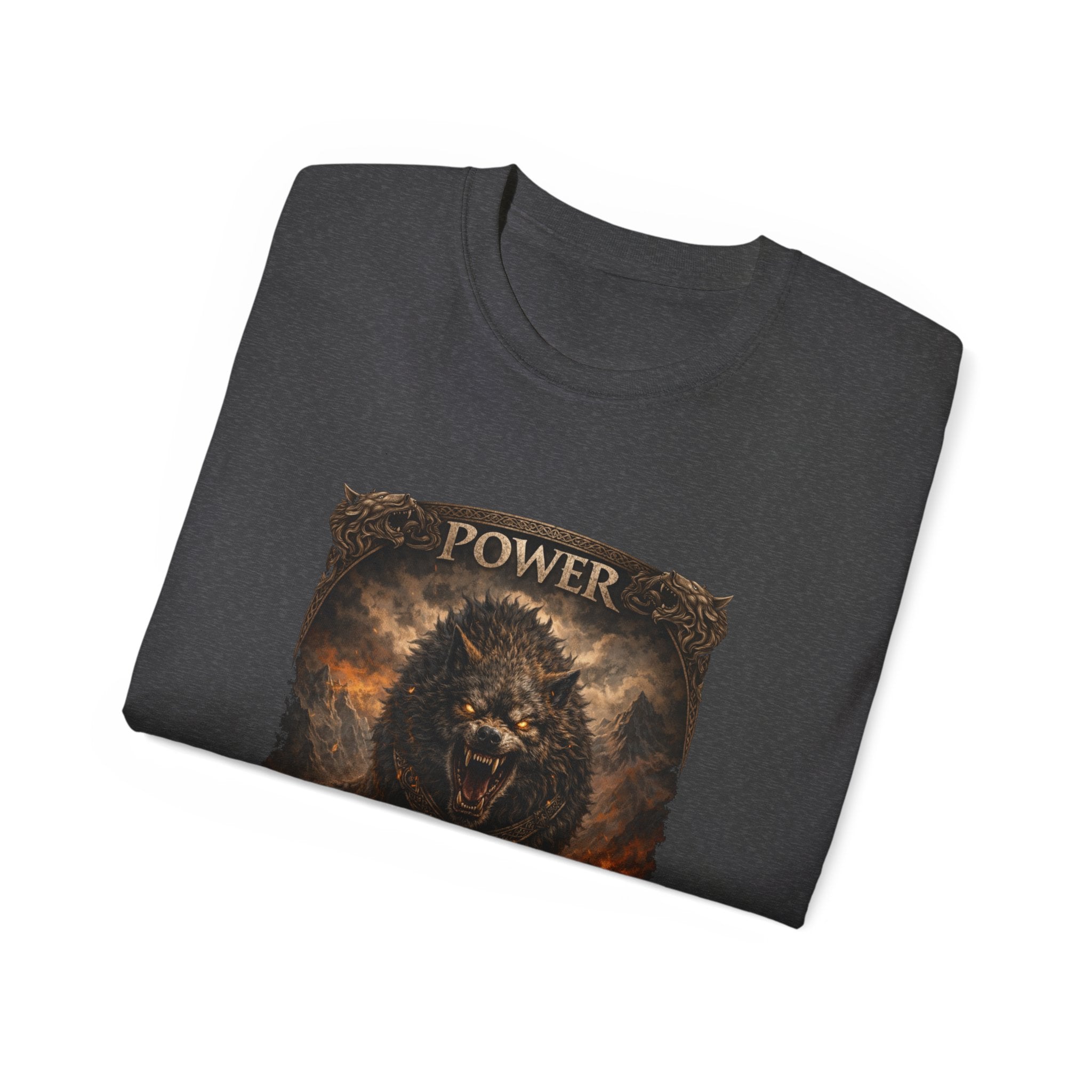 Fenrir, monstrous wolf of Norse mythology. Cottom T shirt