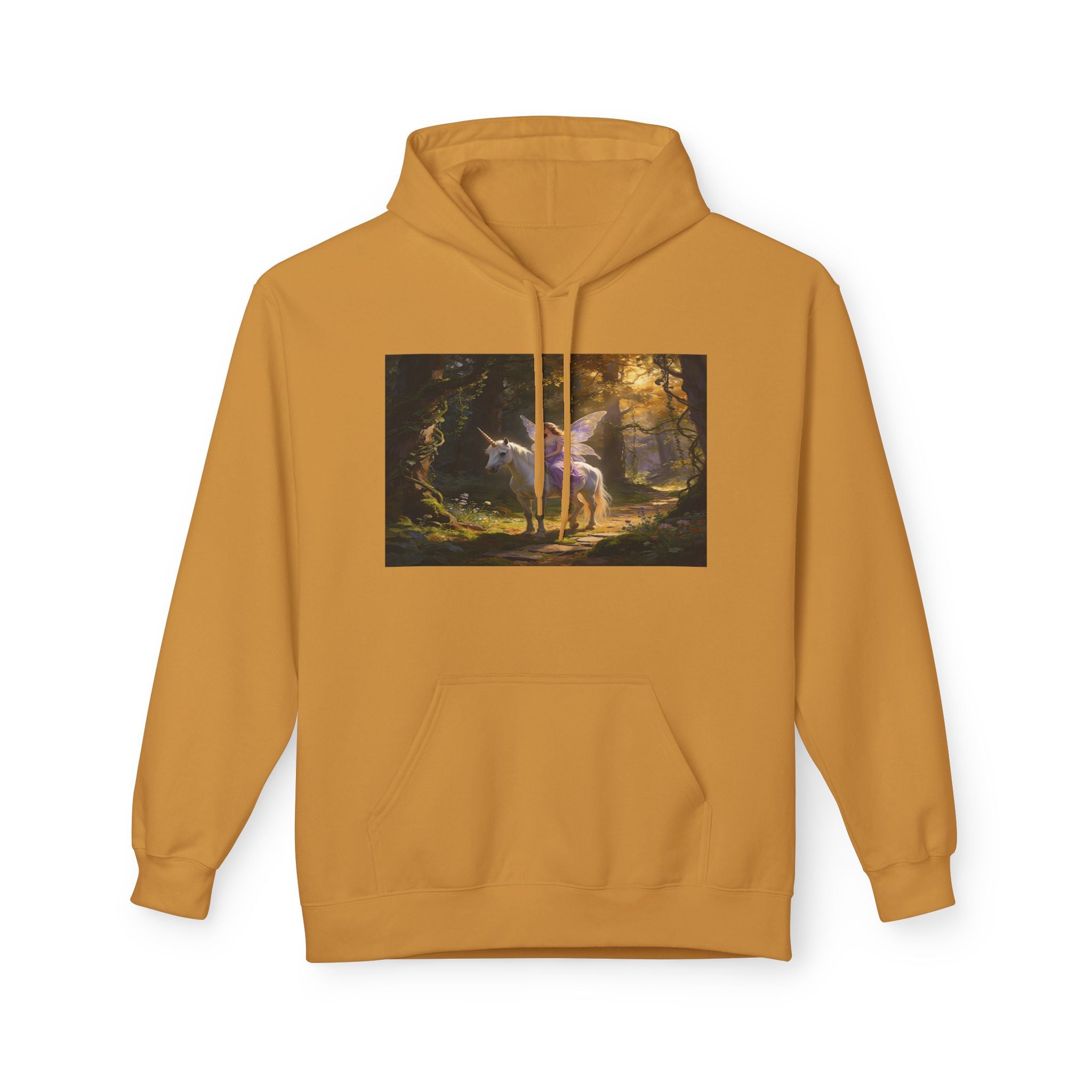 Unocron Forest Pathway Hoodie — Mystical Woodland Sunset Sweatshirt