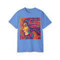 Psychedelic Woman Portrait cotton Tee — Vibrant Colorful Art T-Shirt