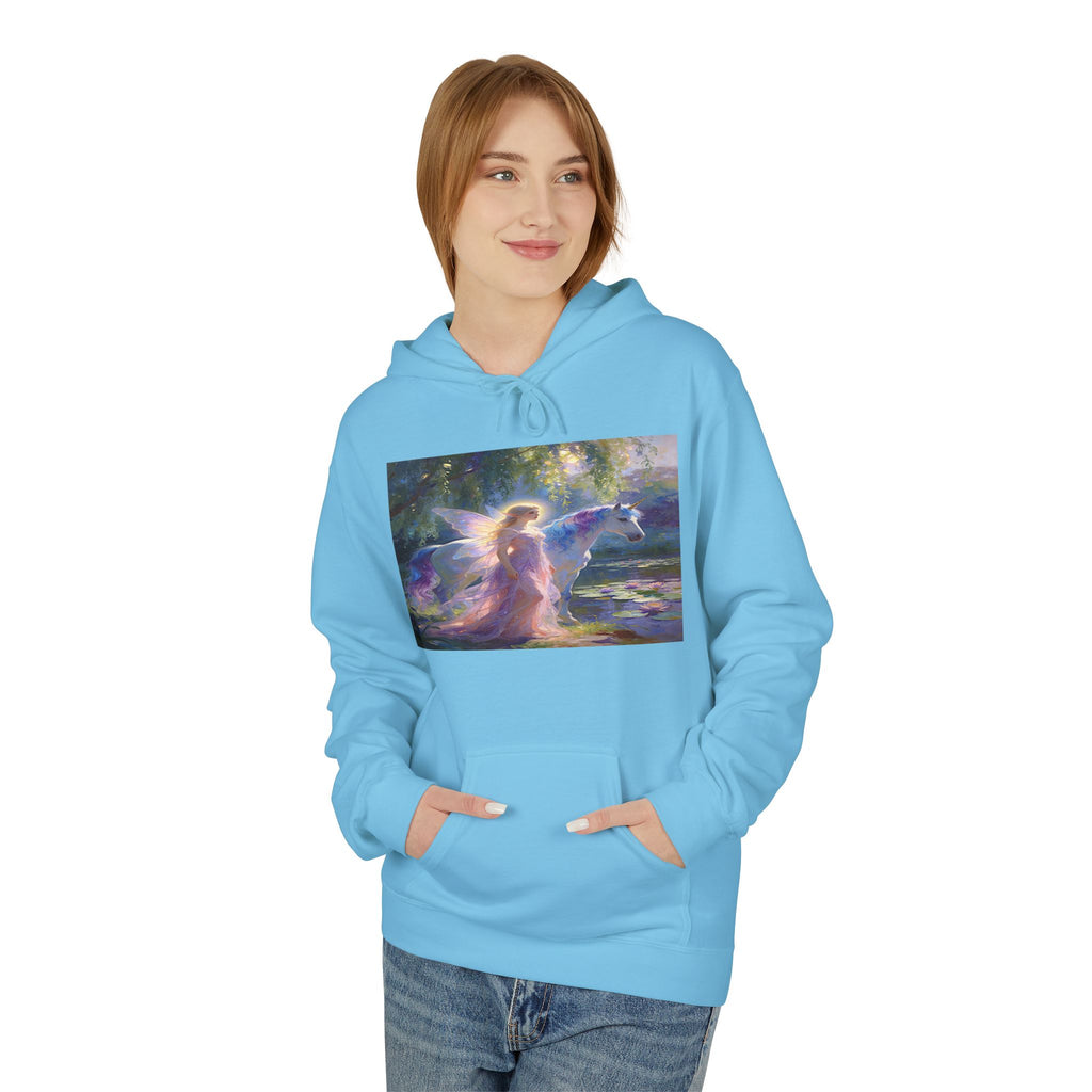 Mystic Waterfall Hoodie — Ethereal Nature Graphic Pullover