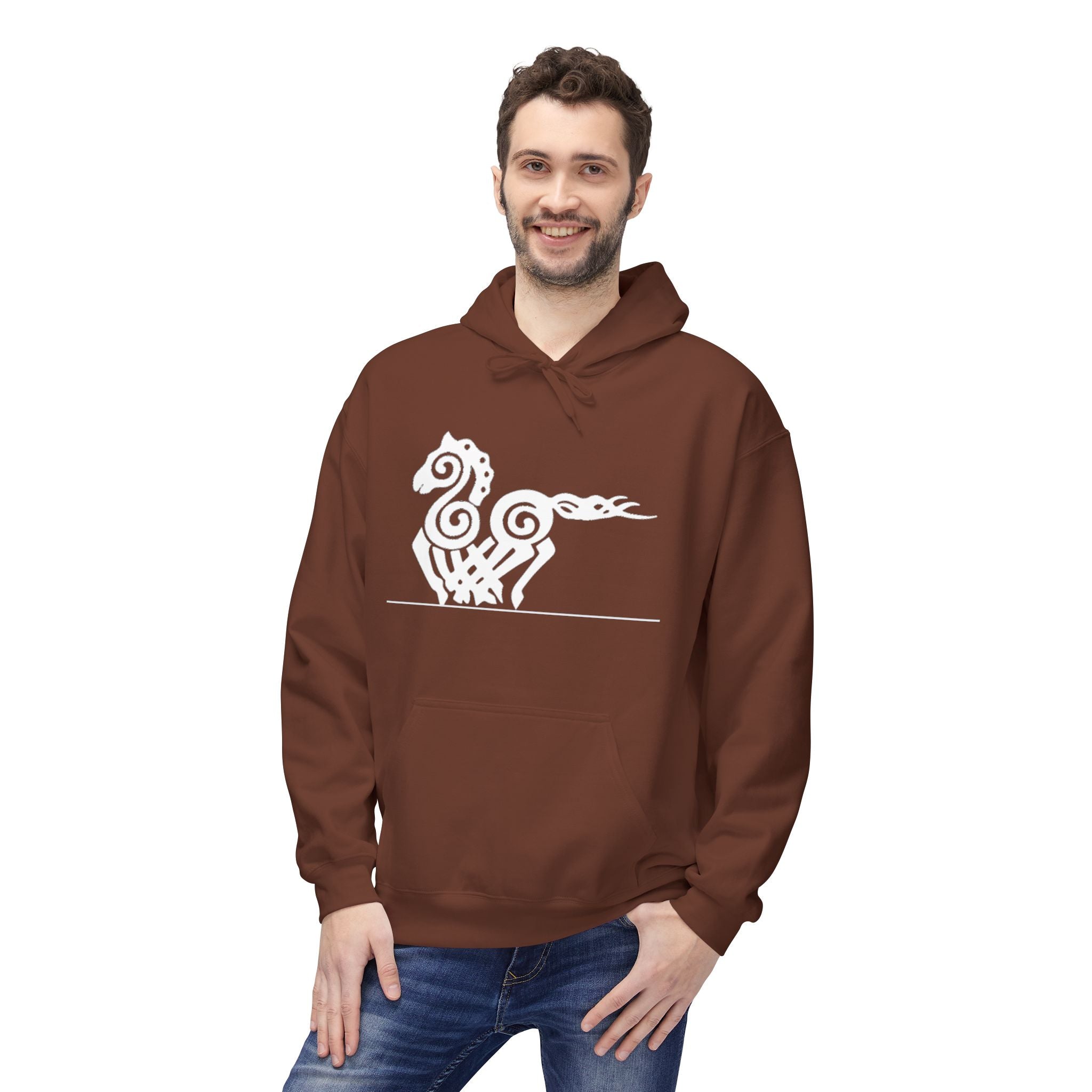 Viking  Hoodie — Nordic Myth Sea Creature Pullover