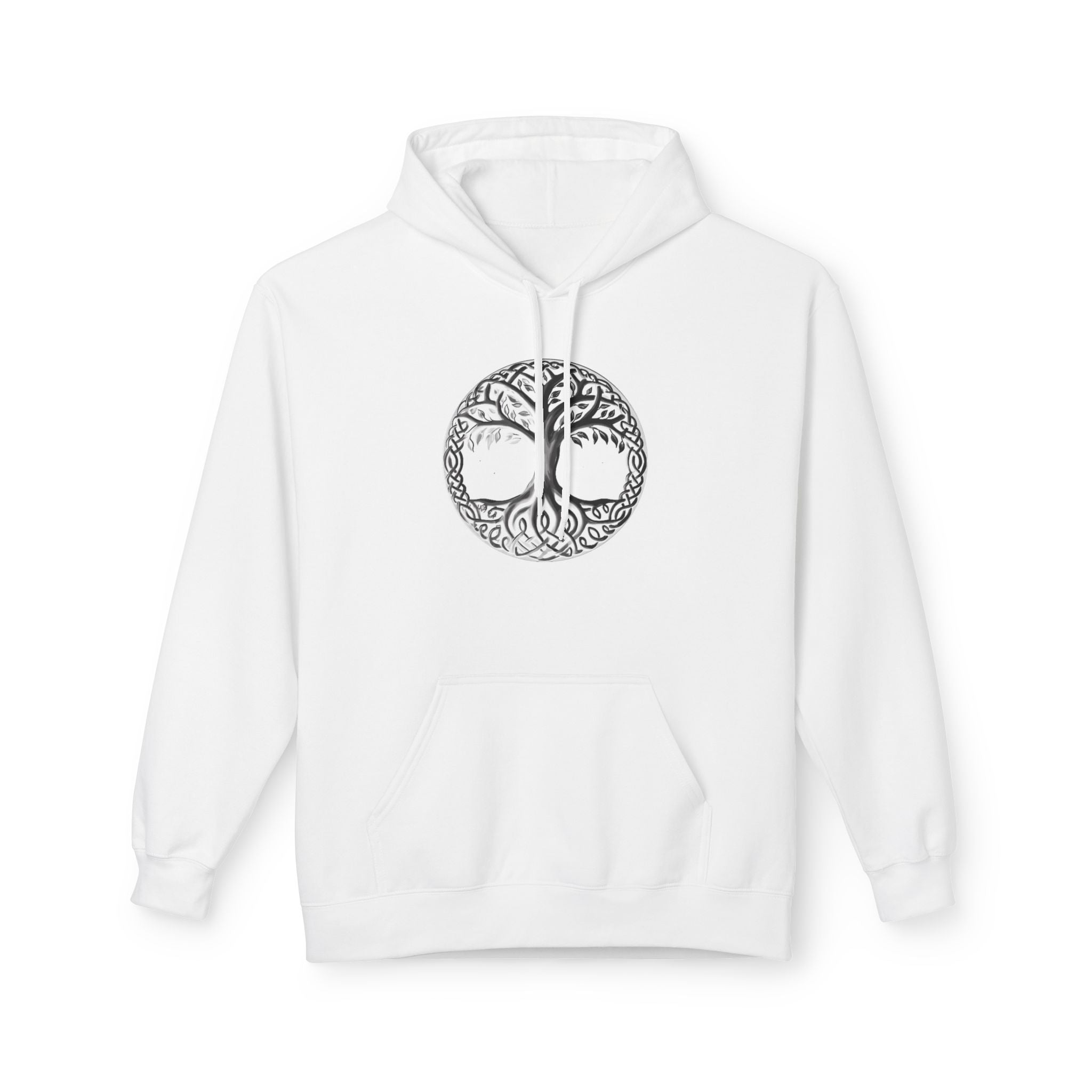 TYggdrasil tree of Life Cotton Hoodie – Intricate Celtic Woodland Symbol Sweatshirt