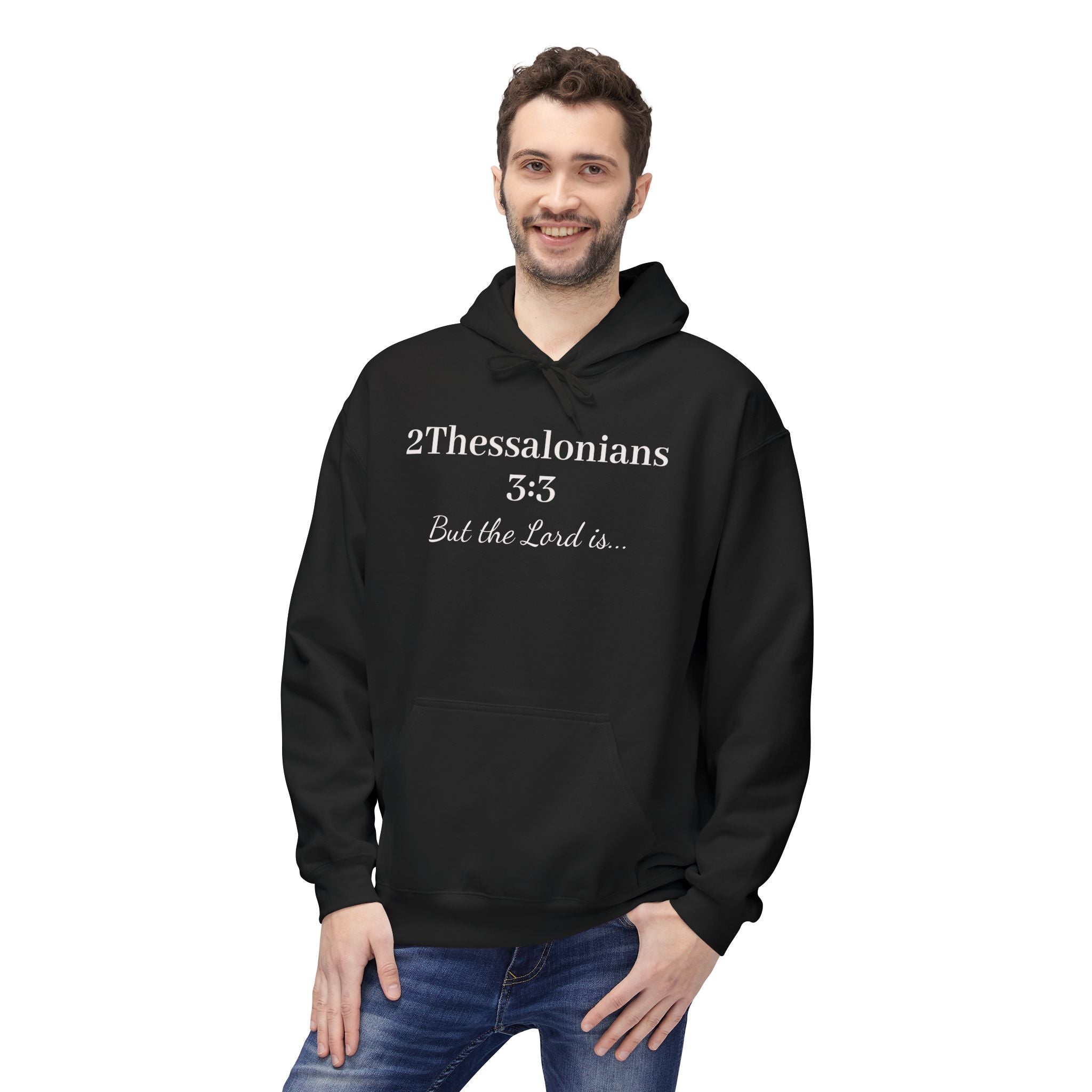 2 Thessalonians 3:3 Hoodie — Christian Faith Scripture Pullover