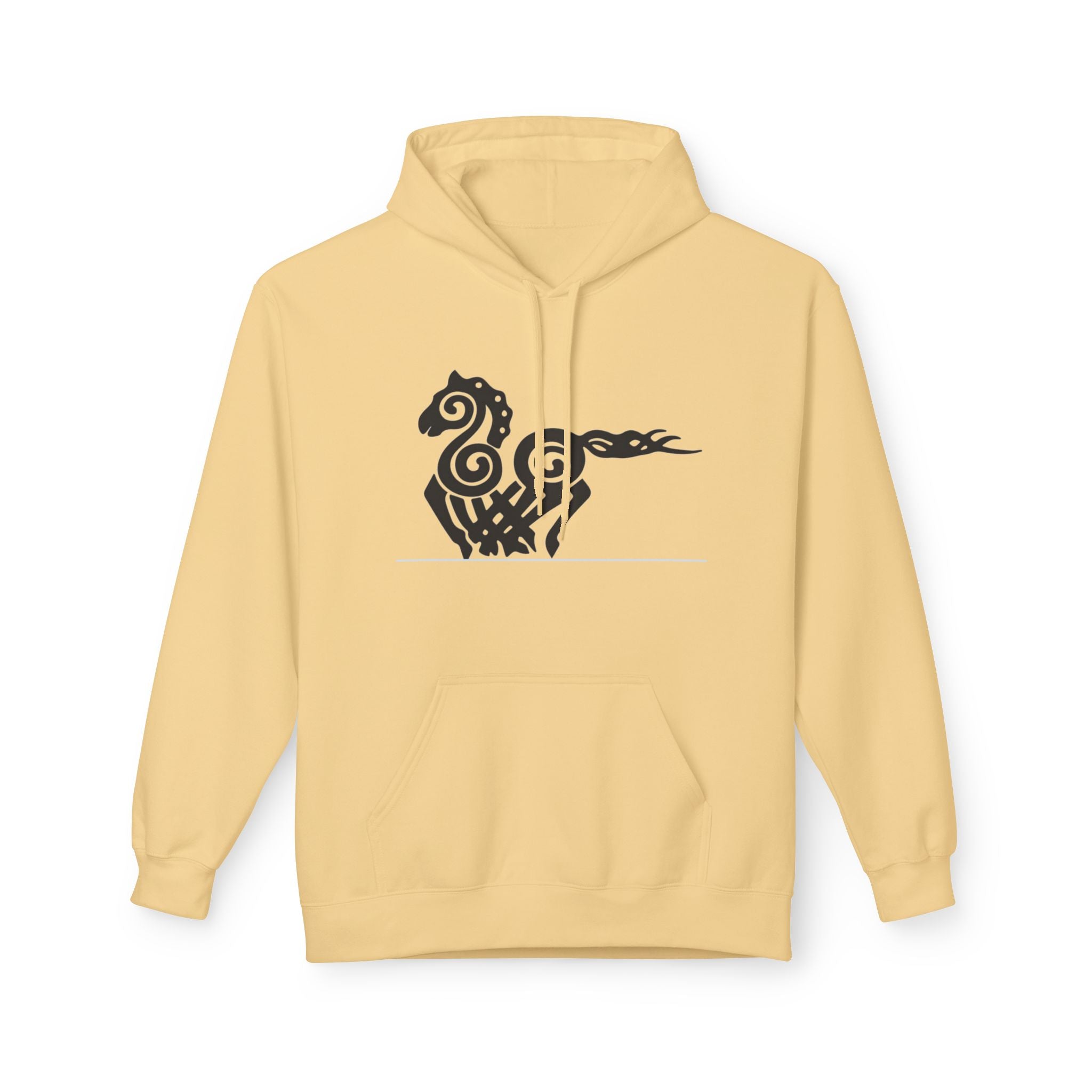 Viking Horse Tribal Hoodie — Nordic Norse Rune Stallion Design