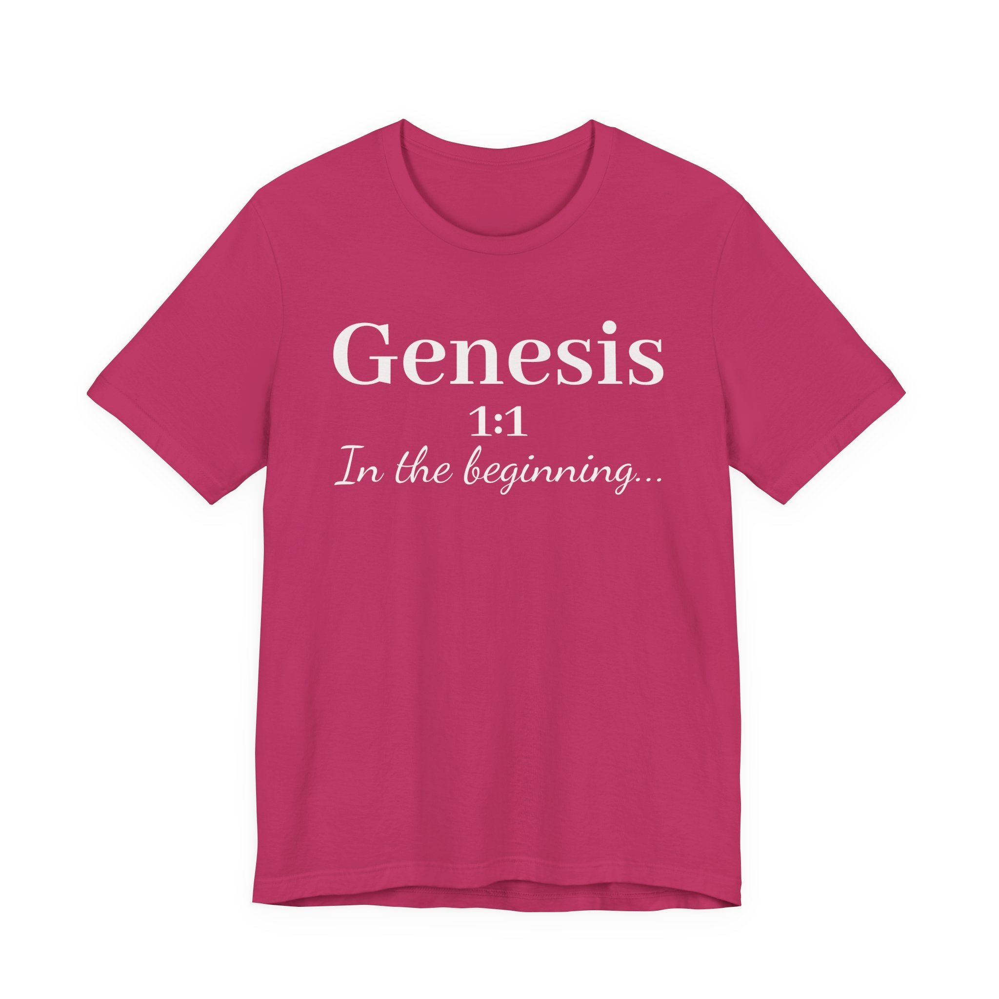 Biblical Genesis 1:1 T‑Shirt – "In the beginning..." Christian Scripture Tee