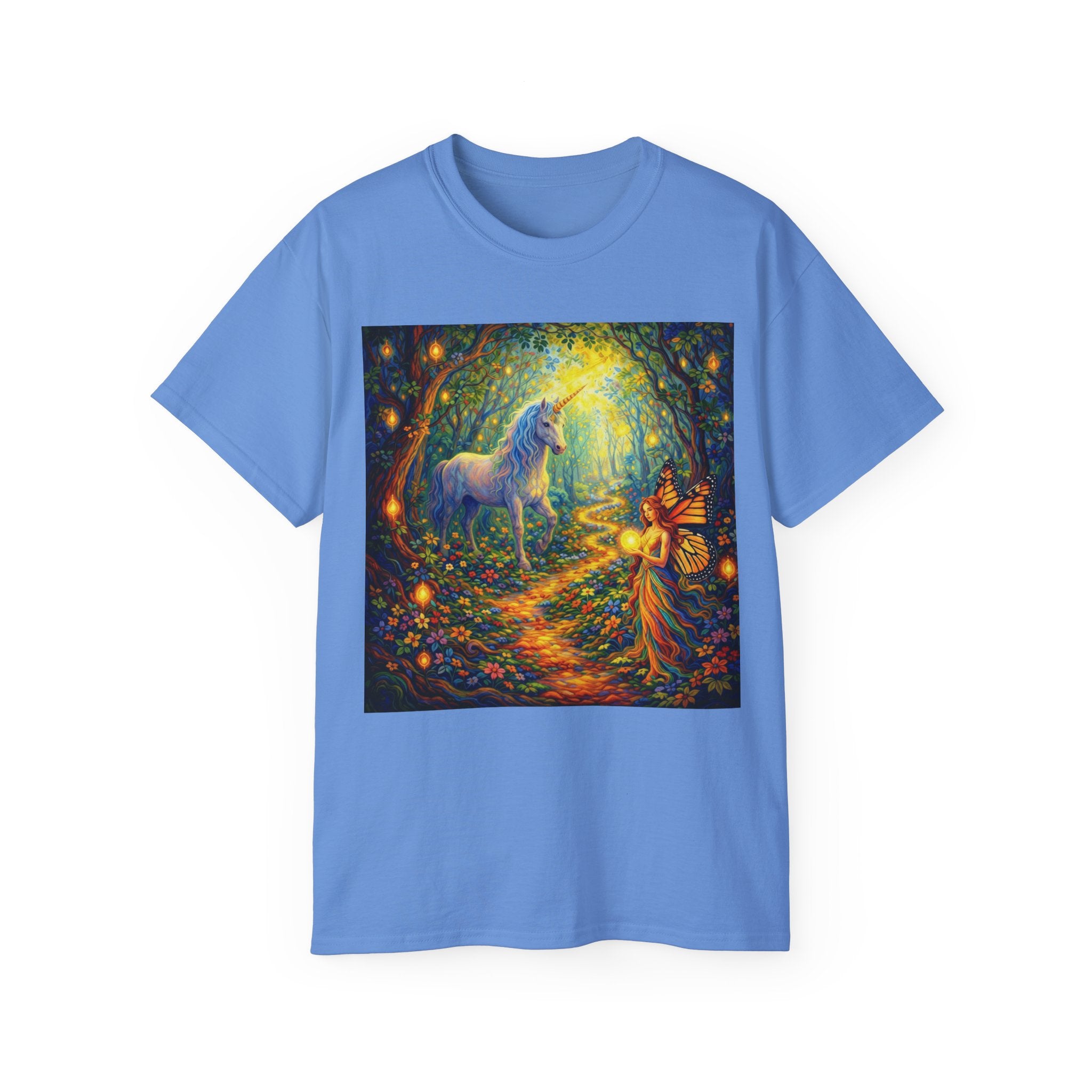 Unicorn Forest Cottin Tee — Magical Fairy & Unicorn Woodland Graphic T-Shirt