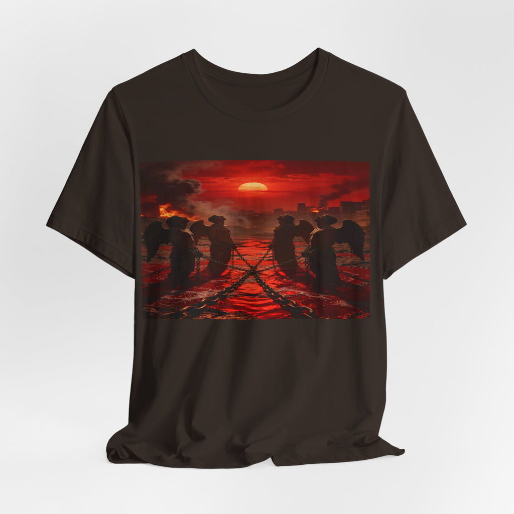 Angles Revelation 9 reveals four fallen angels bound in the Euphrates RiverShort Sleeve Tee