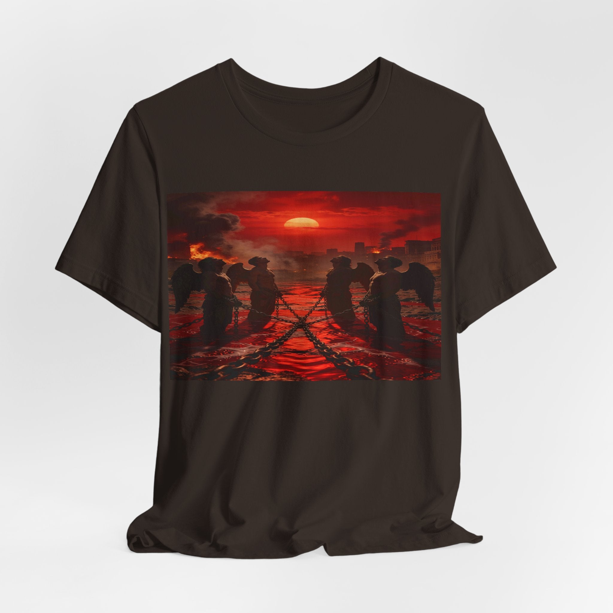 Angles Revelation 9 reveals four fallen angels bound in the Euphrates RiverShort Sleeve Tee