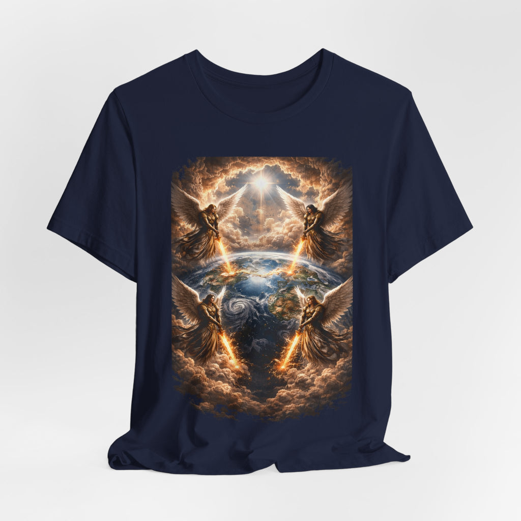Revelation 7:1 T-Shirt — Heavenly Angel Wings Graphic Tee
