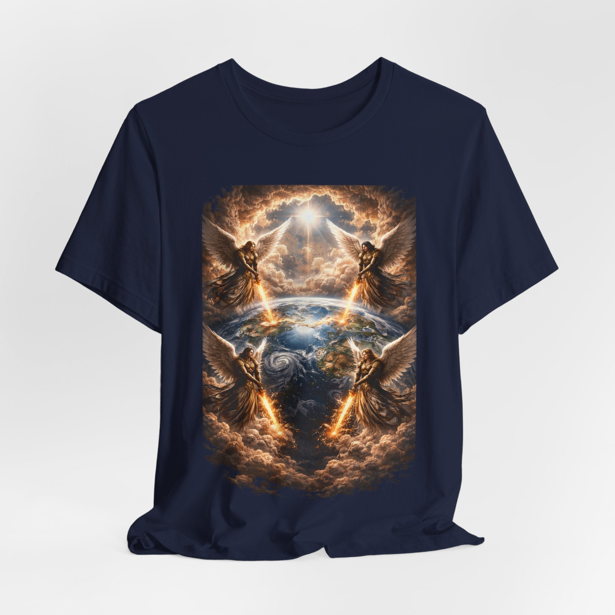 Revelation 7:1 T-Shirt — Heavenly Angel Wings Graphic Tee