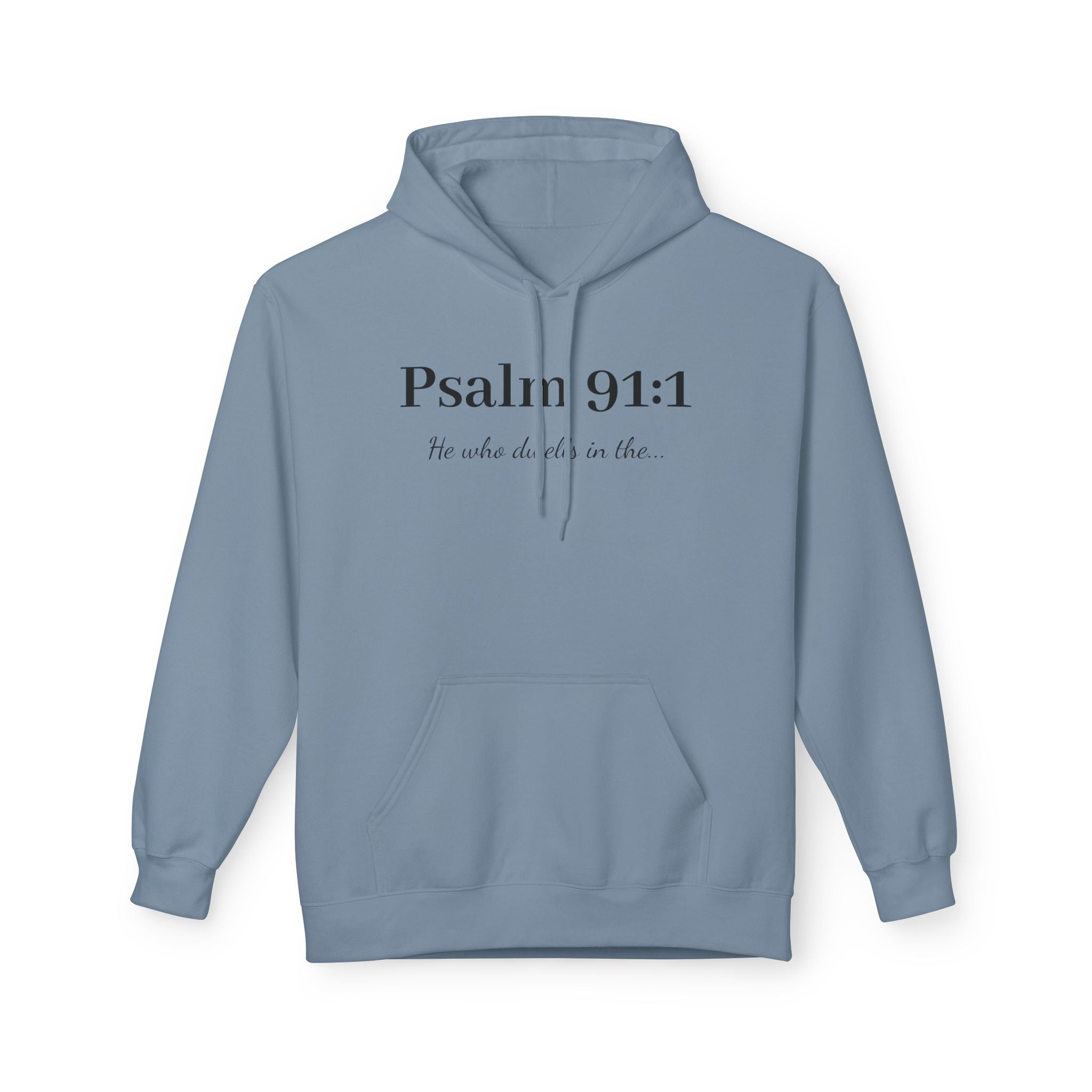 Psalm 91:1 Hoodie — Script Faith Pullover
