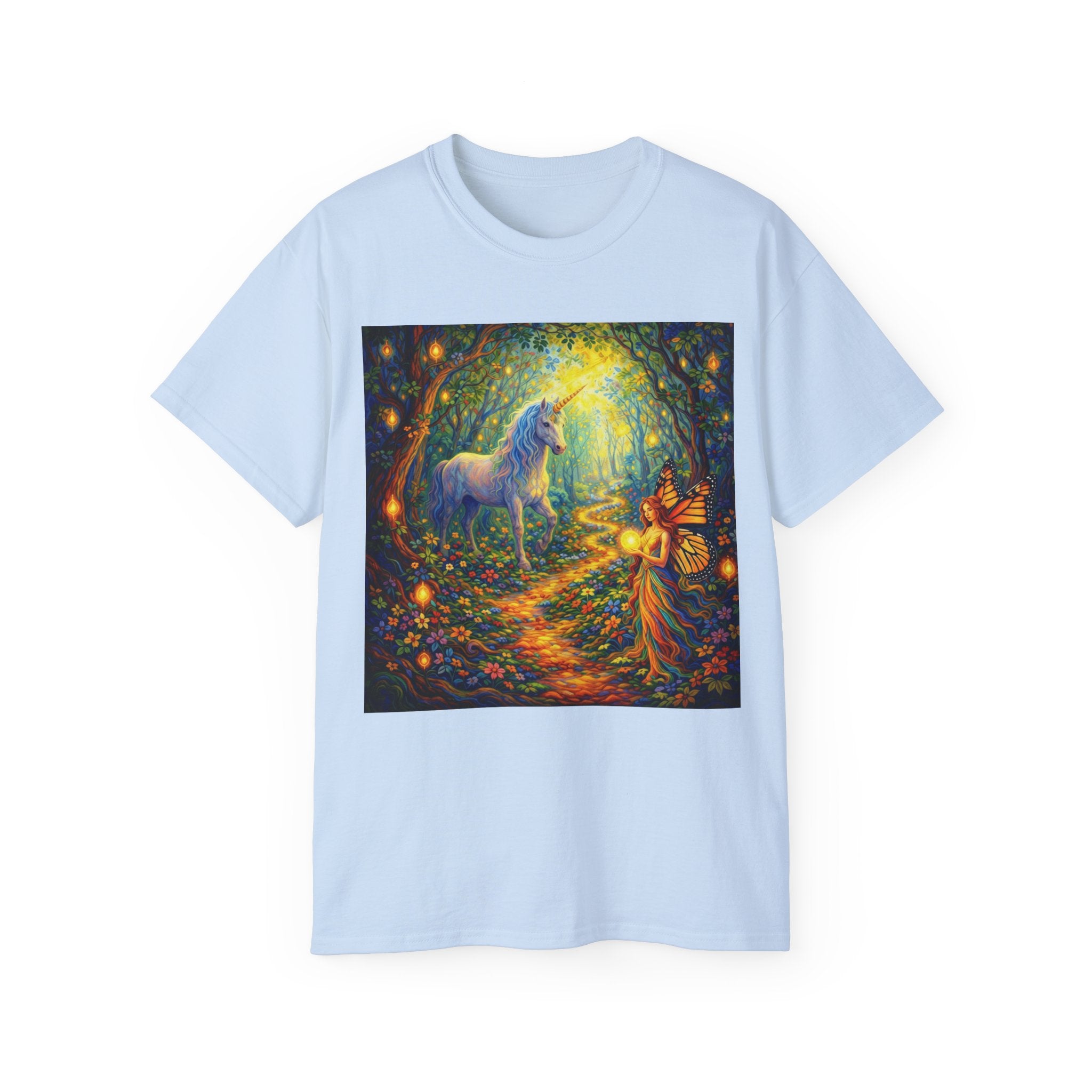 Unicorn Forest Cottin Tee — Magical Fairy & Unicorn Woodland Graphic T-Shirt
