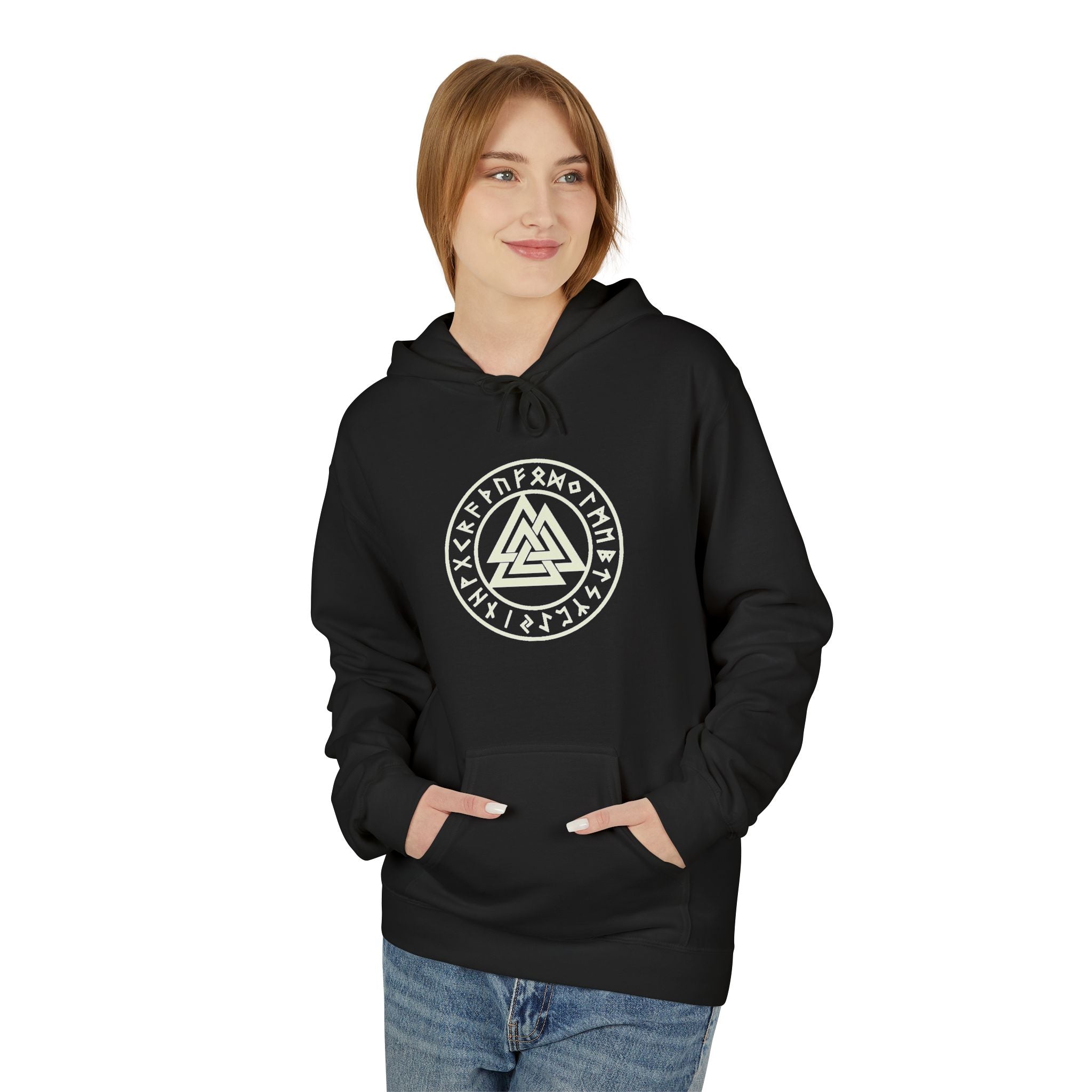 Viking  Rune Hoodie — Valknut Rune  — Norse Viking Symbol for the slain warrior