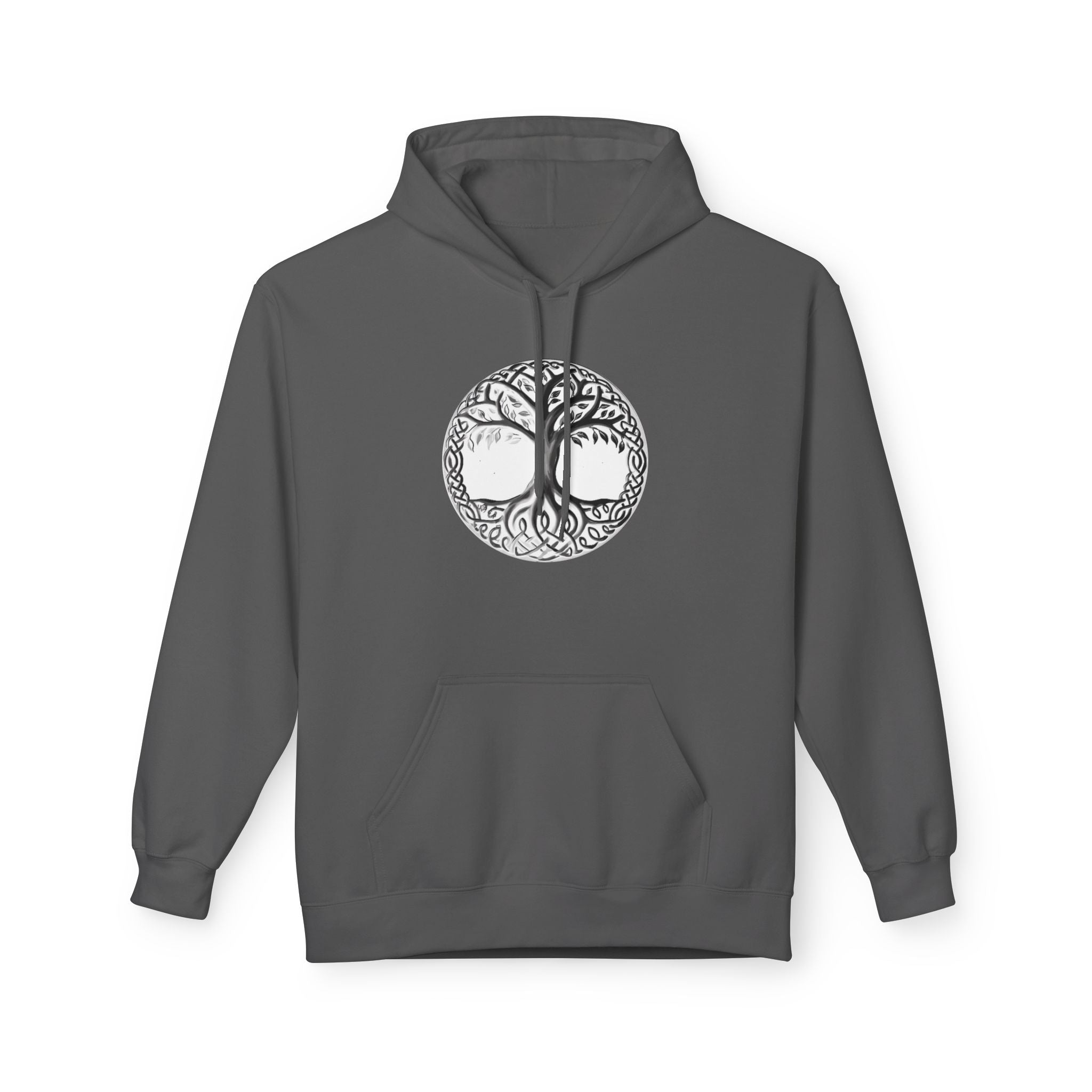 TYggdrasil tree of Life Cotton Hoodie – Intricate Celtic Woodland Symbol Sweatshirt