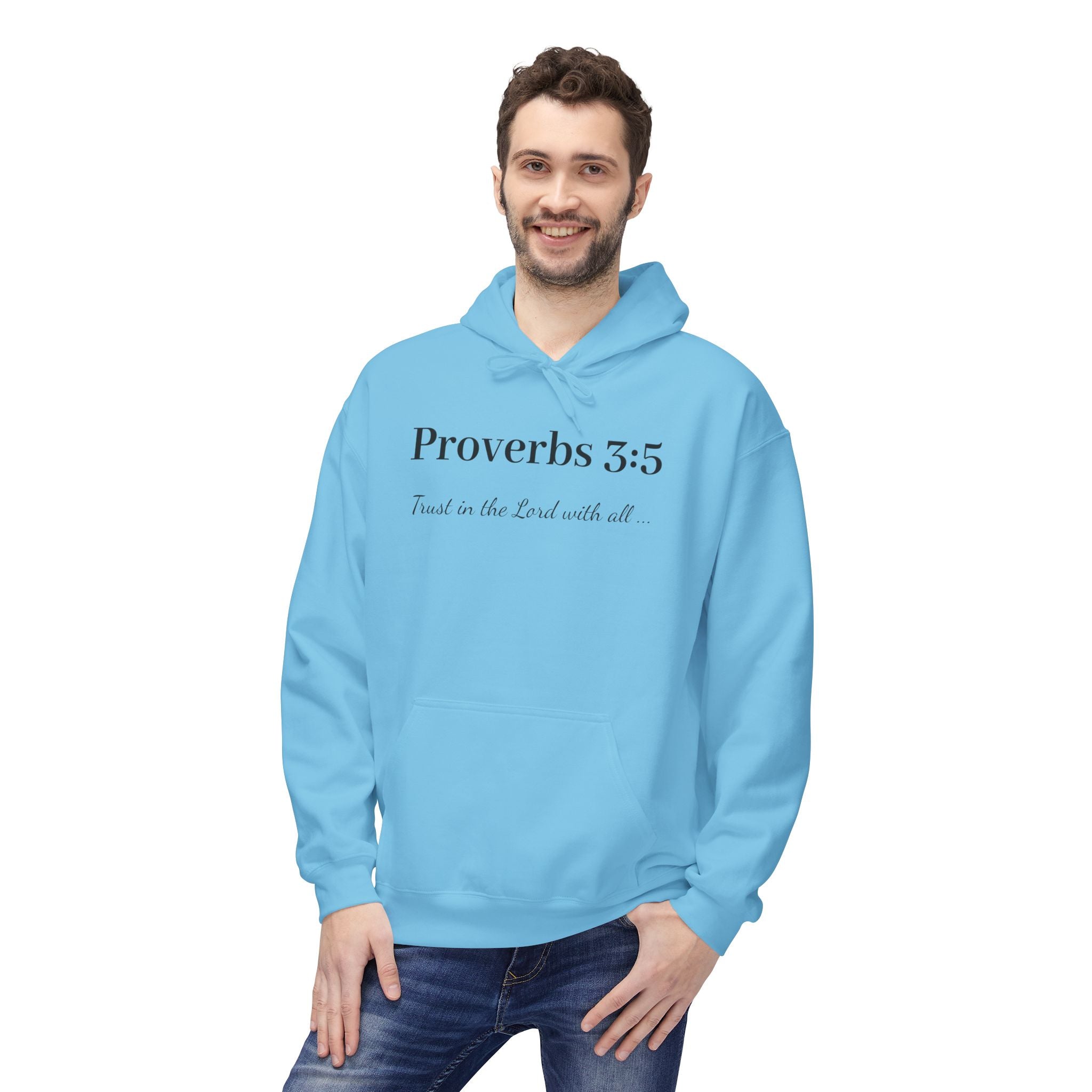 Proverbs 3:5 Faith Hoodie — Trust in the Lord Scripture Hoodie