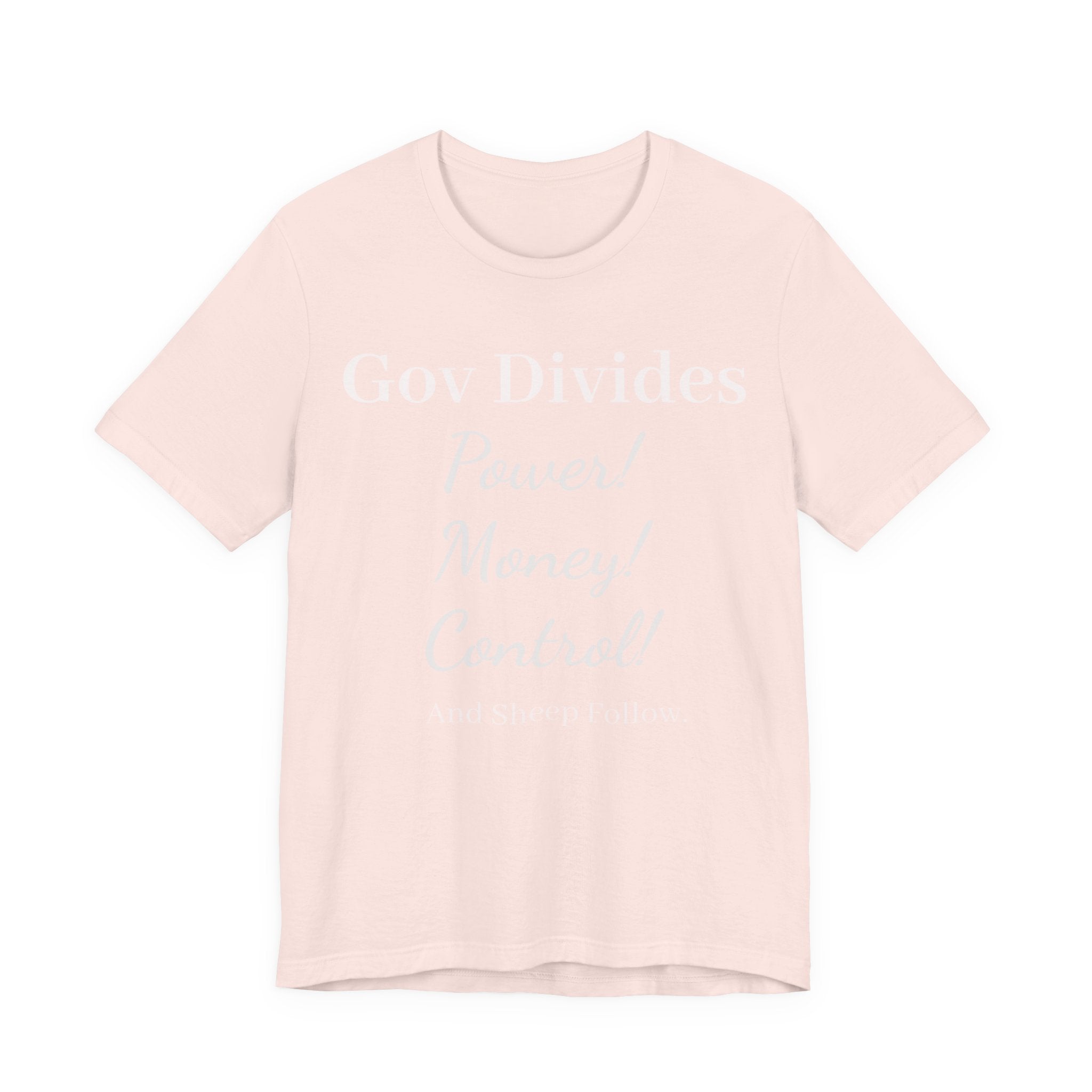 Gov Divides Tee — Pastel Political Statement T-Shirt