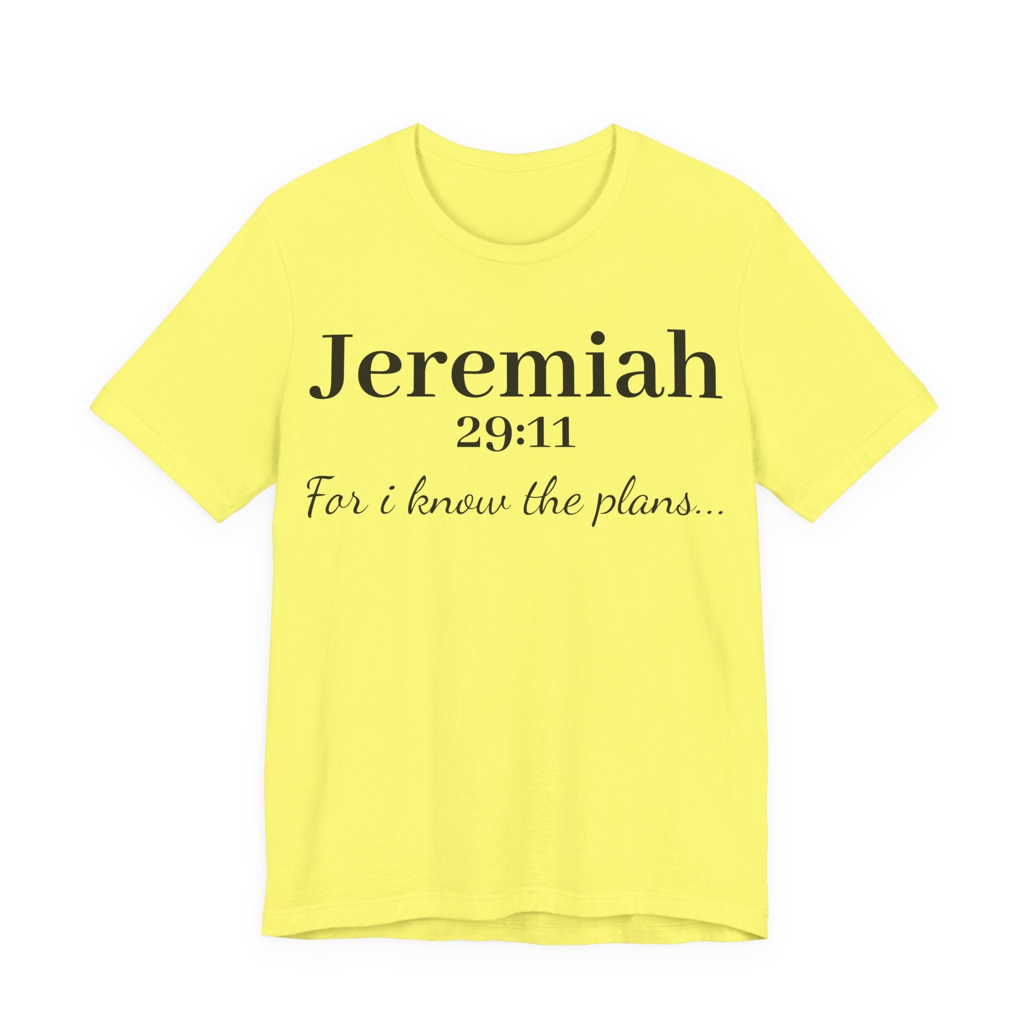 Jeremiah 29:11 Scripture T-Shirt — "For I Know the Plans" Christian Tee