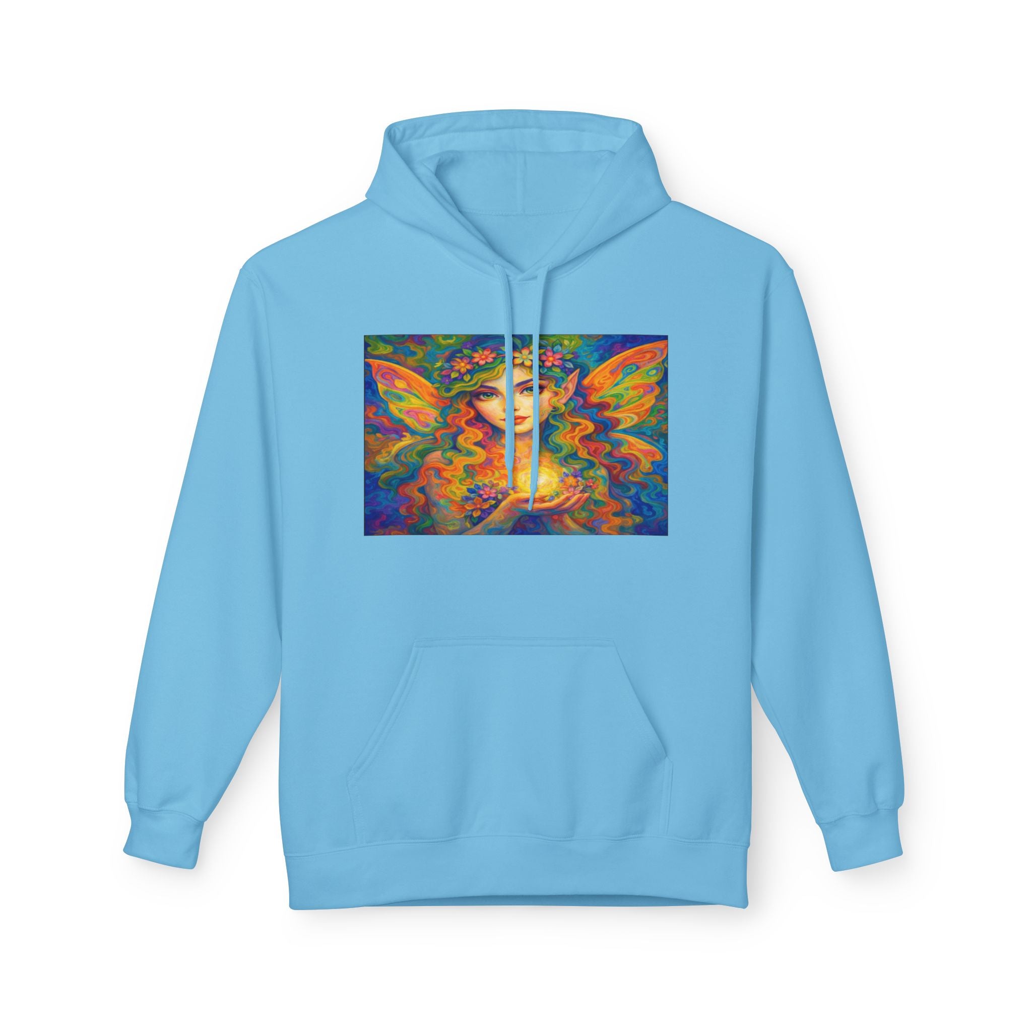Psychedelic Butterfly fairy cotton Hoodie - Vibrant Tie-Dye Art Pullover