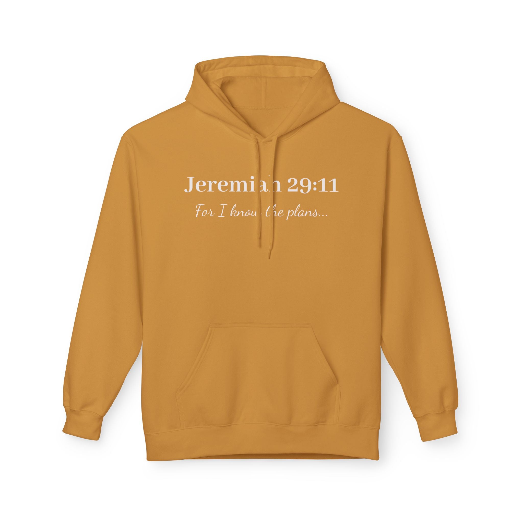 Jeremiah 29:11 Hoodie — 'For I Know the Plans' Christian Fleece Pullover