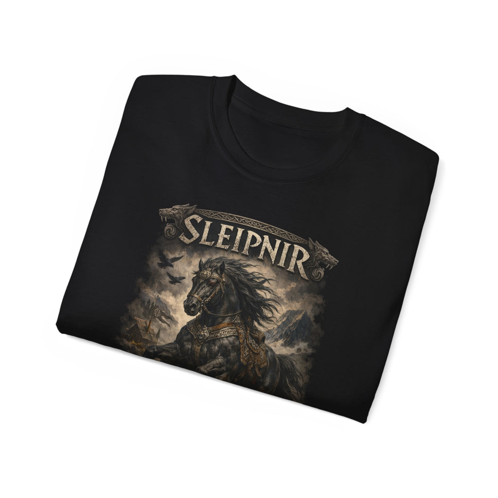 Sleipnir Norse Mythology Cotton T-Shirt —Odin’s Eight-Legged Horse