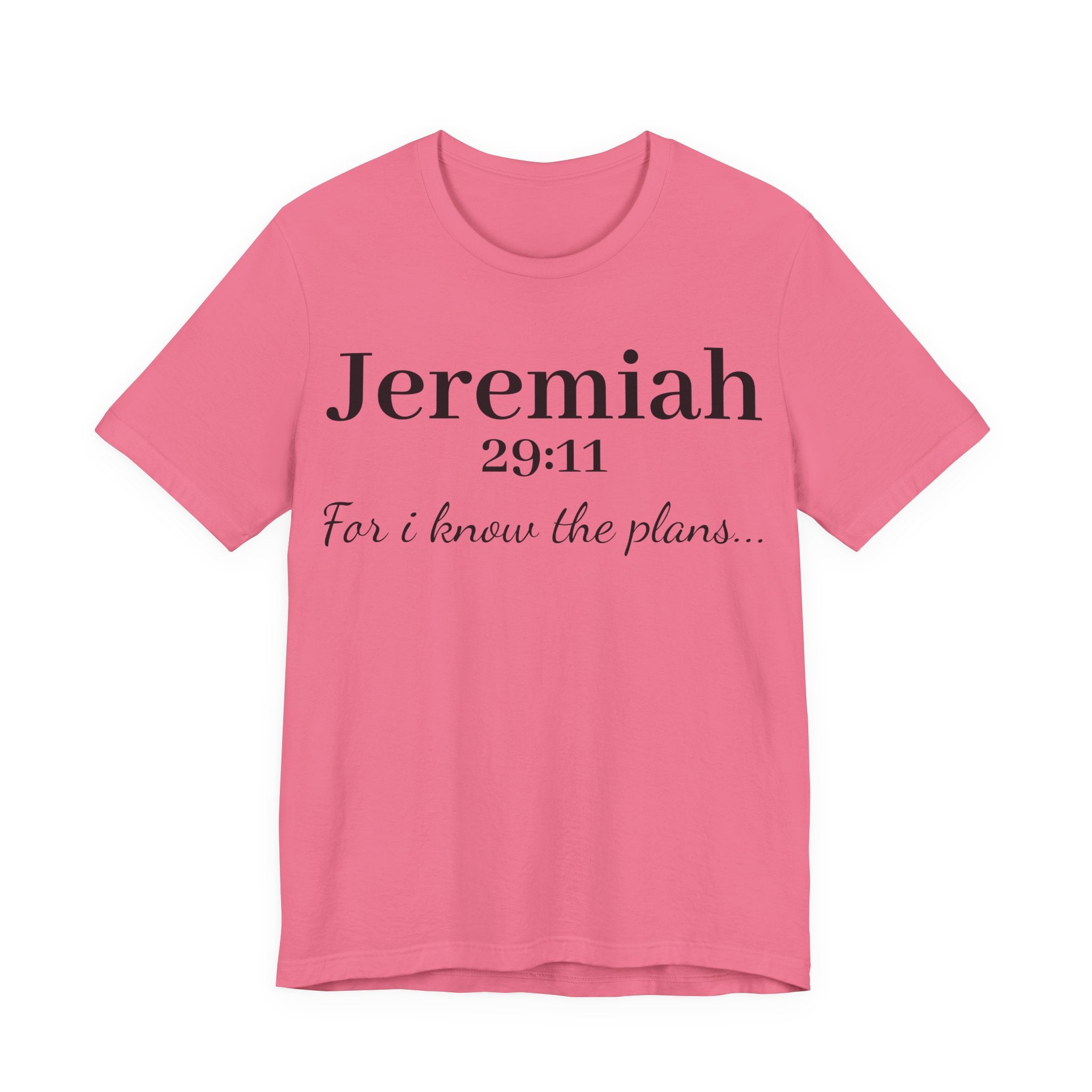 Jeremiah 29:11 Scripture T-Shirt — "For I Know the Plans" Christian Tee