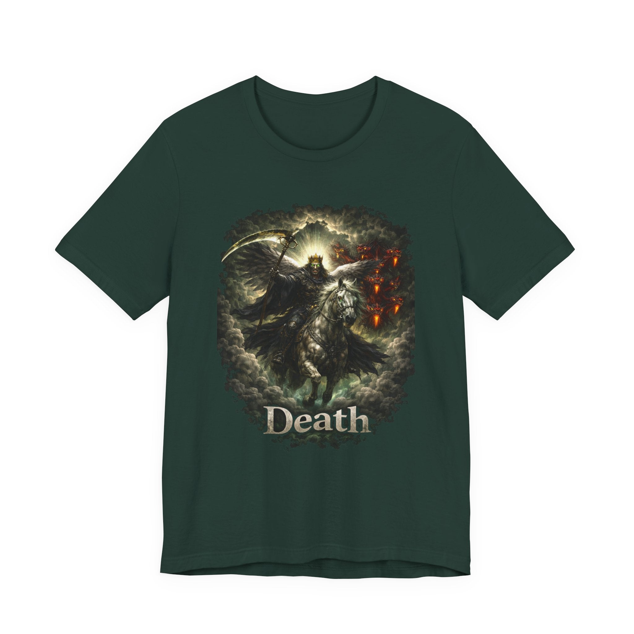 The black horse from Revelation 6:5-6 Angle of Death- Graphic Tee