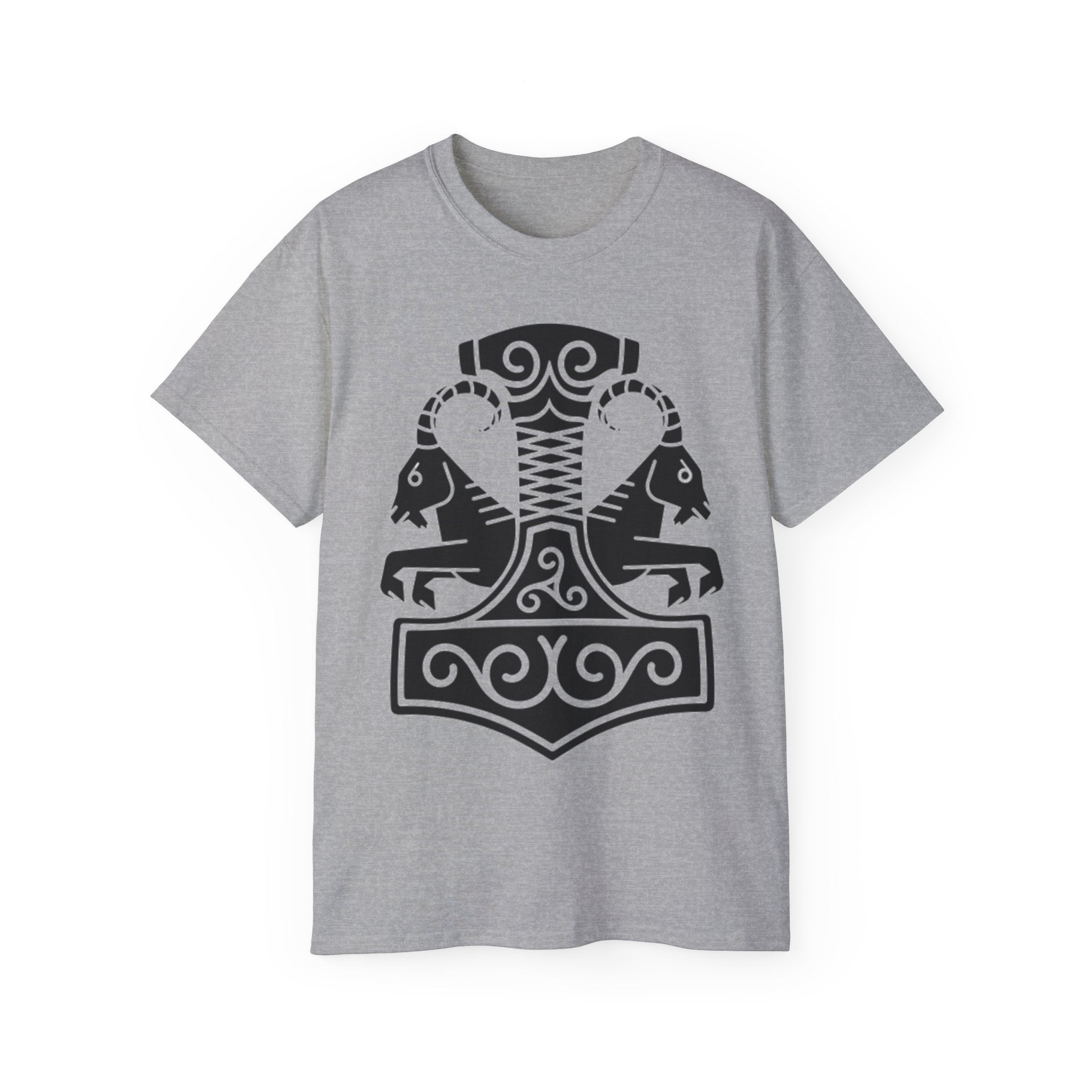 The Goat – Heidrun, The Source of Strength Cotton T-Shirt — Norse Viking Horse Motif Tee