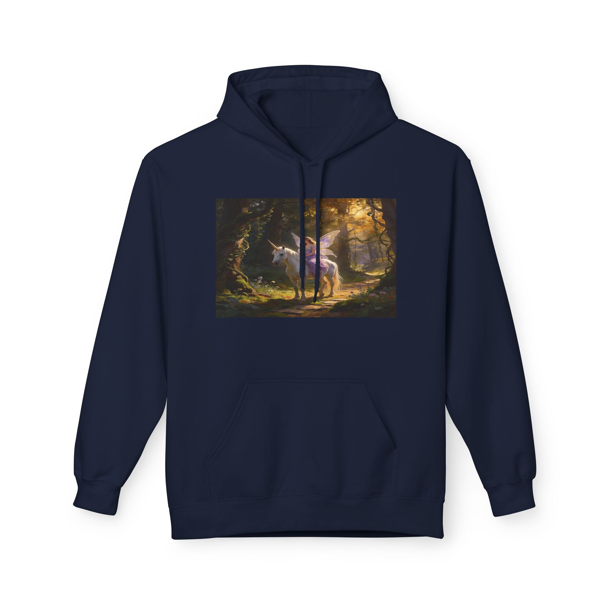 Unocron Forest Pathway Hoodie — Mystical Woodland Sunset Sweatshirt