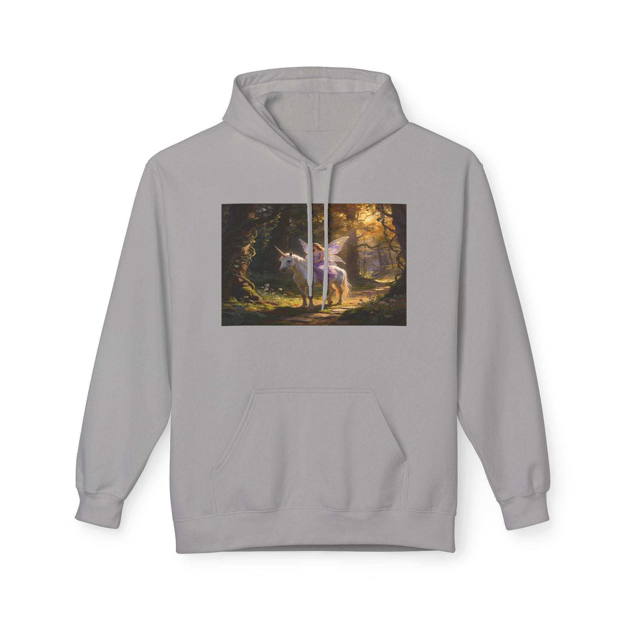 Unocron Forest Pathway Hoodie — Mystical Woodland Sunset Sweatshirt