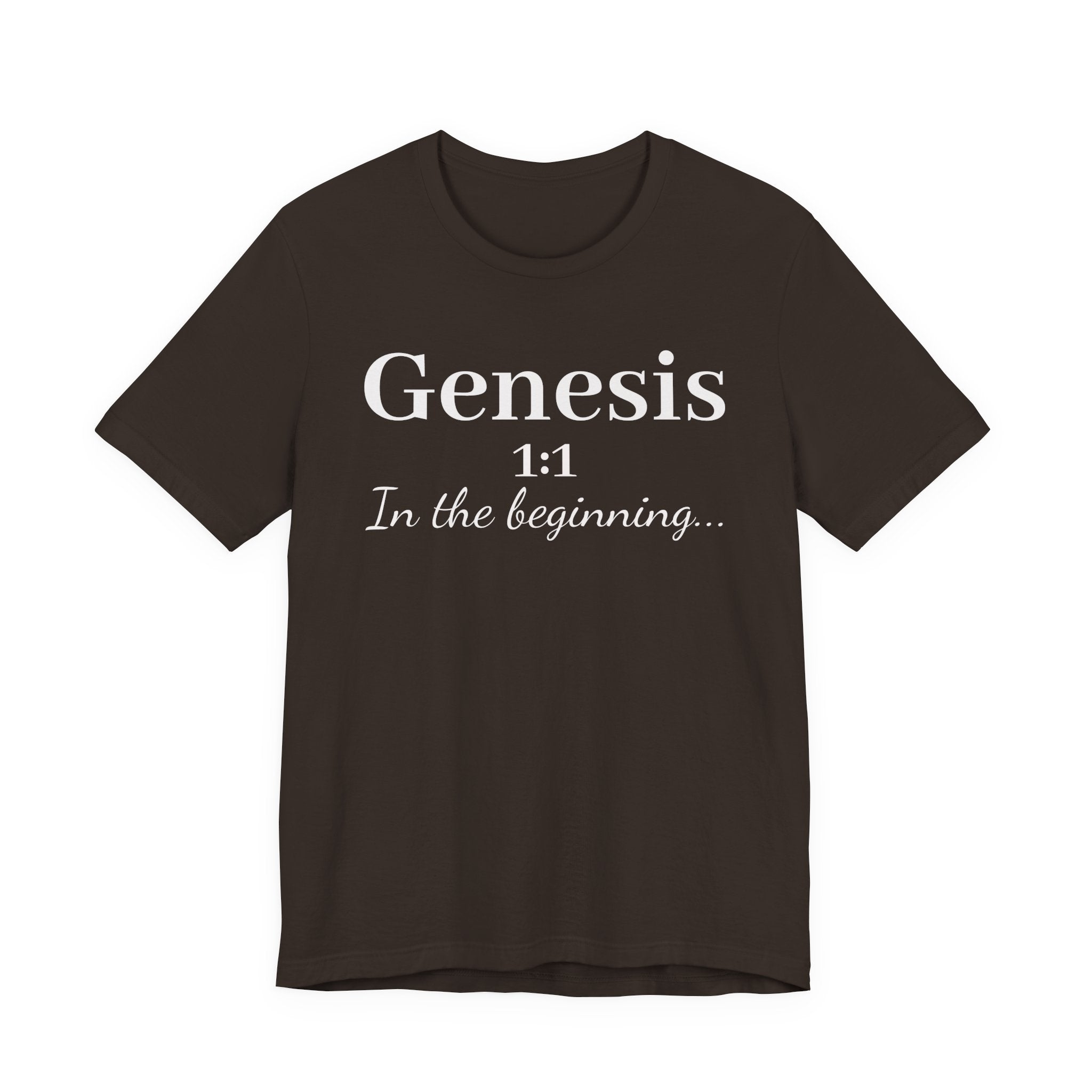 Biblical Genesis 1:1 T‑Shirt – "In the beginning..." Christian Scripture Tee