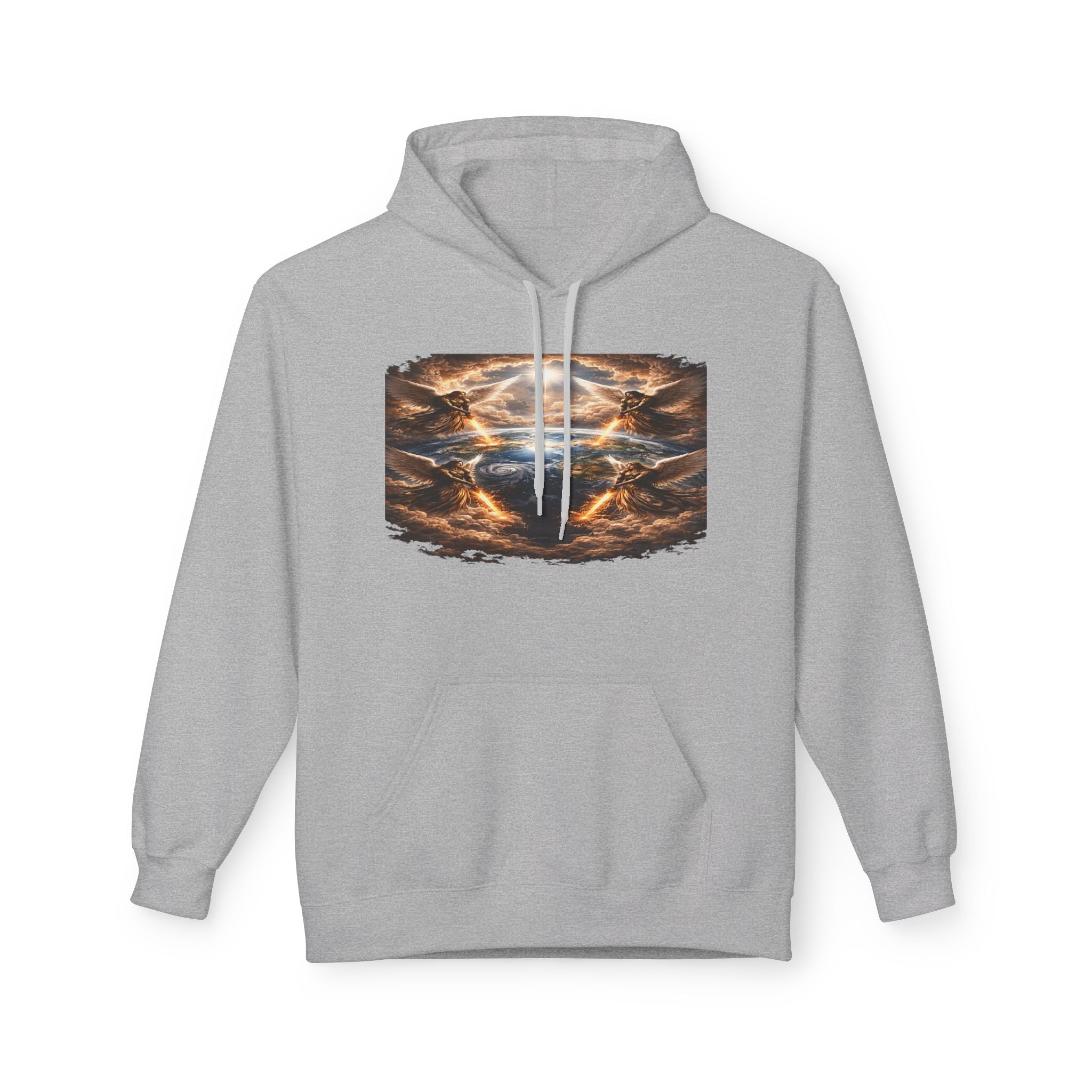 Revelation 7:1 The four Angels at the end of times-Jesus Christ retrun-Unisex Midweight Softstyle Fleece Hoodie