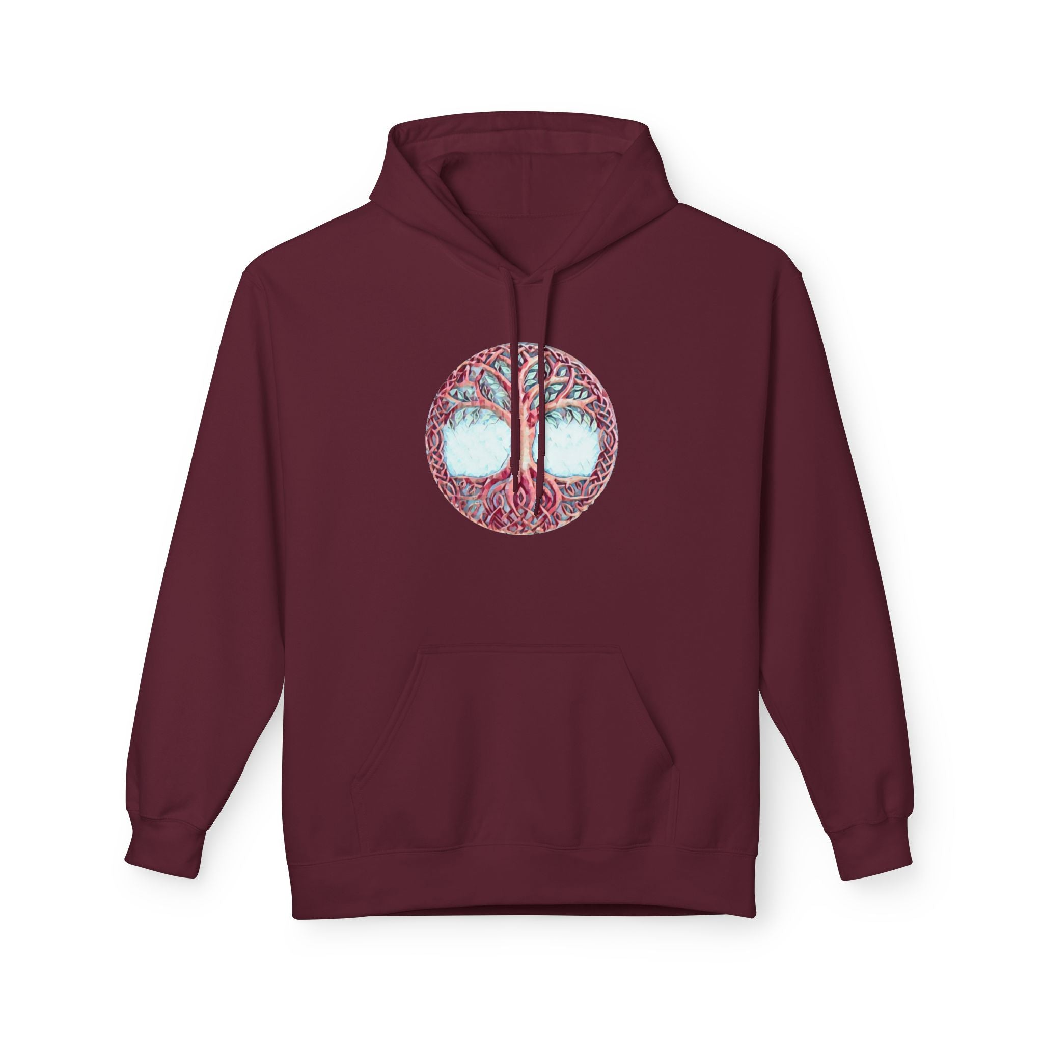 Yggdrasil Tree of Life Cotton Hoodie — Spiritual Nature Graphic Hoodie