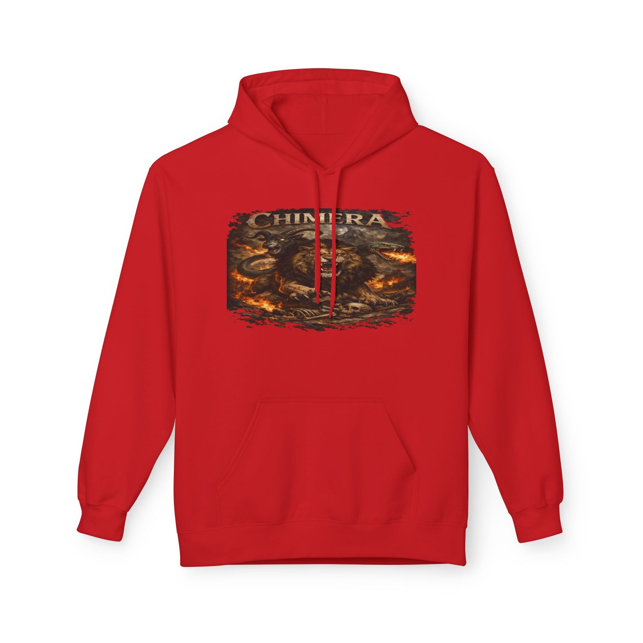 Chimera is a fearsome hybrid creature Hoodie — Fiery Serpent Graphic Pullover