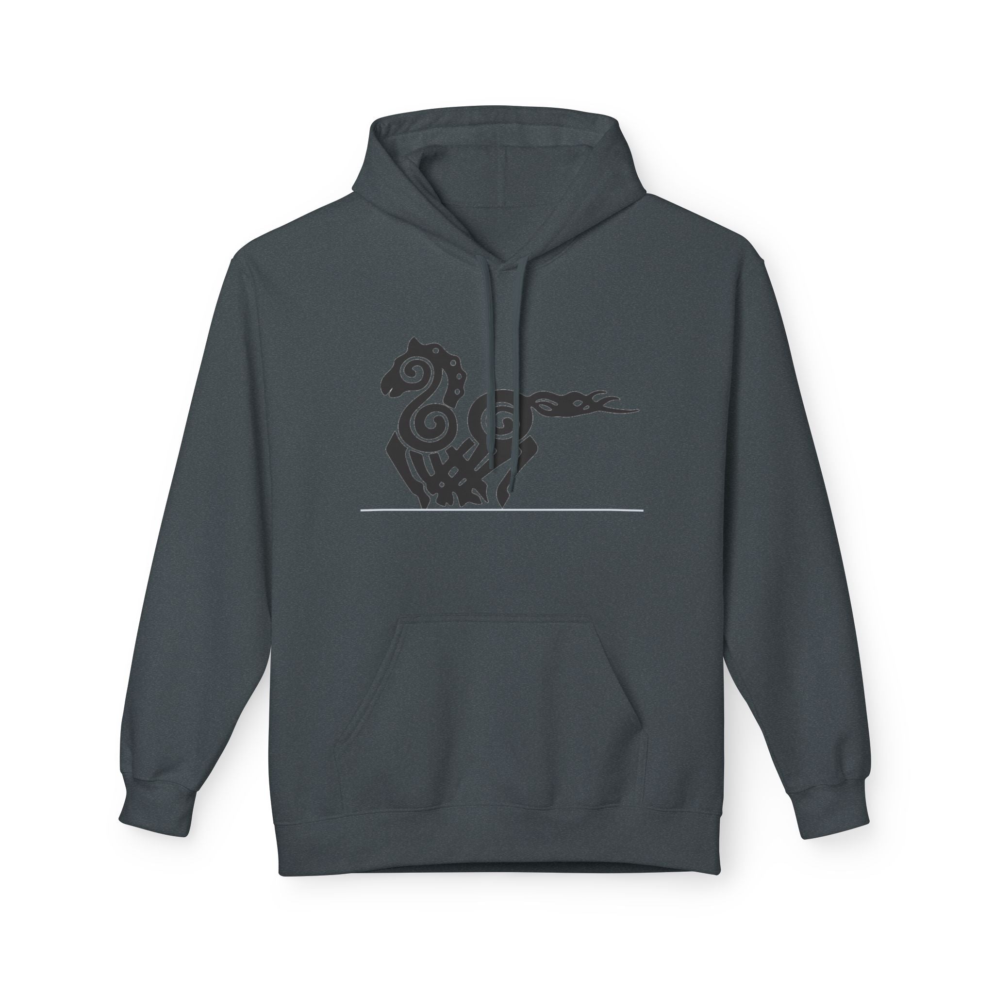 Viking Horse Tribal Hoodie — Nordic Norse Rune Stallion Design