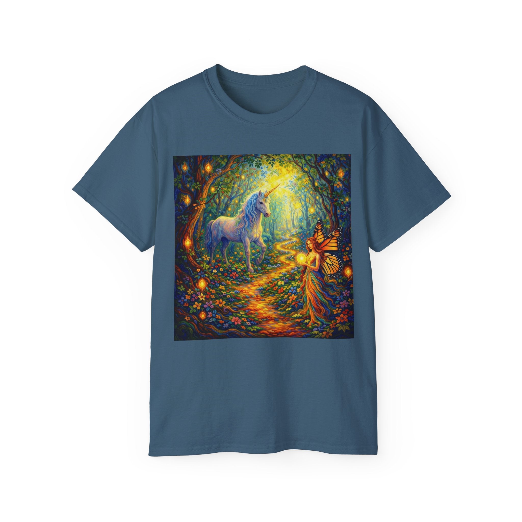 Unicorn Forest Cottin Tee — Magical Fairy & Unicorn Woodland Graphic T-Shirt