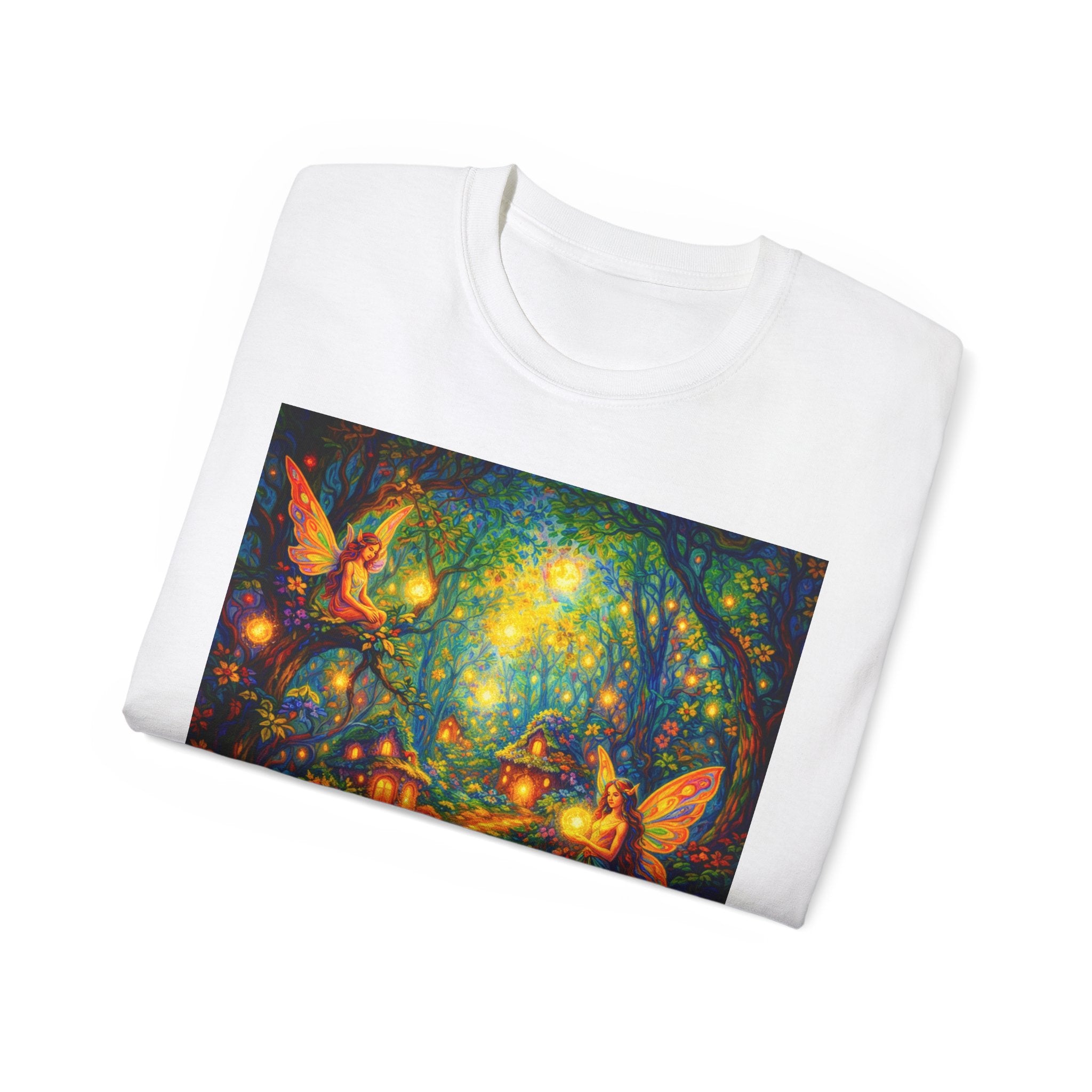 Fairy Forest Cotton T-Shirt — Whimsical Glow Woodland Tee