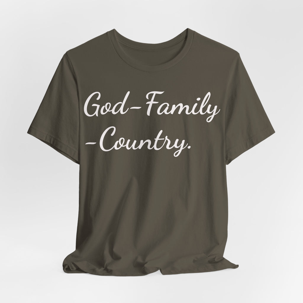 God • Family • Country T-Shirt — Patriotic Faith & Family Tee