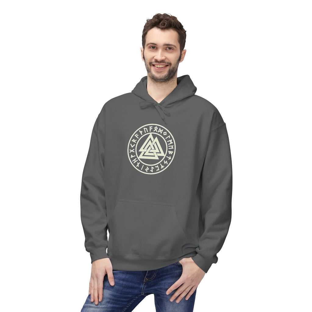 Viking  Rune Hoodie — Valknut Rune  — Norse Viking Symbol for the slain warrior