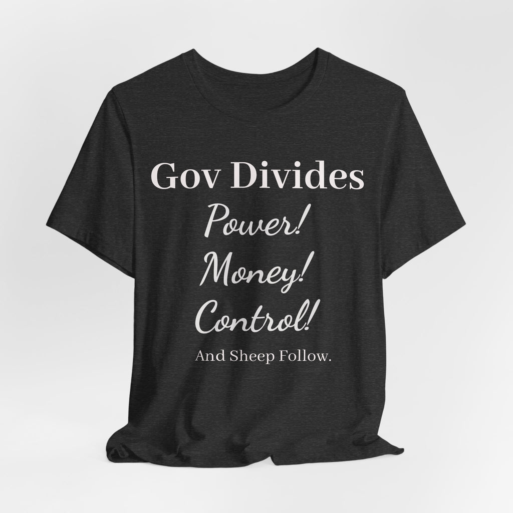 Gov Divides Tee — Pastel Political Statement T-Shirt