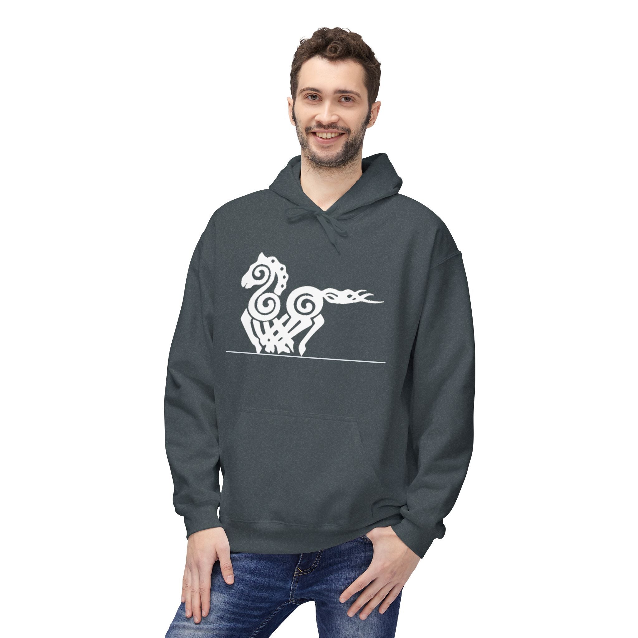 Viking  Hoodie — Nordic Myth Sea Creature Pullover