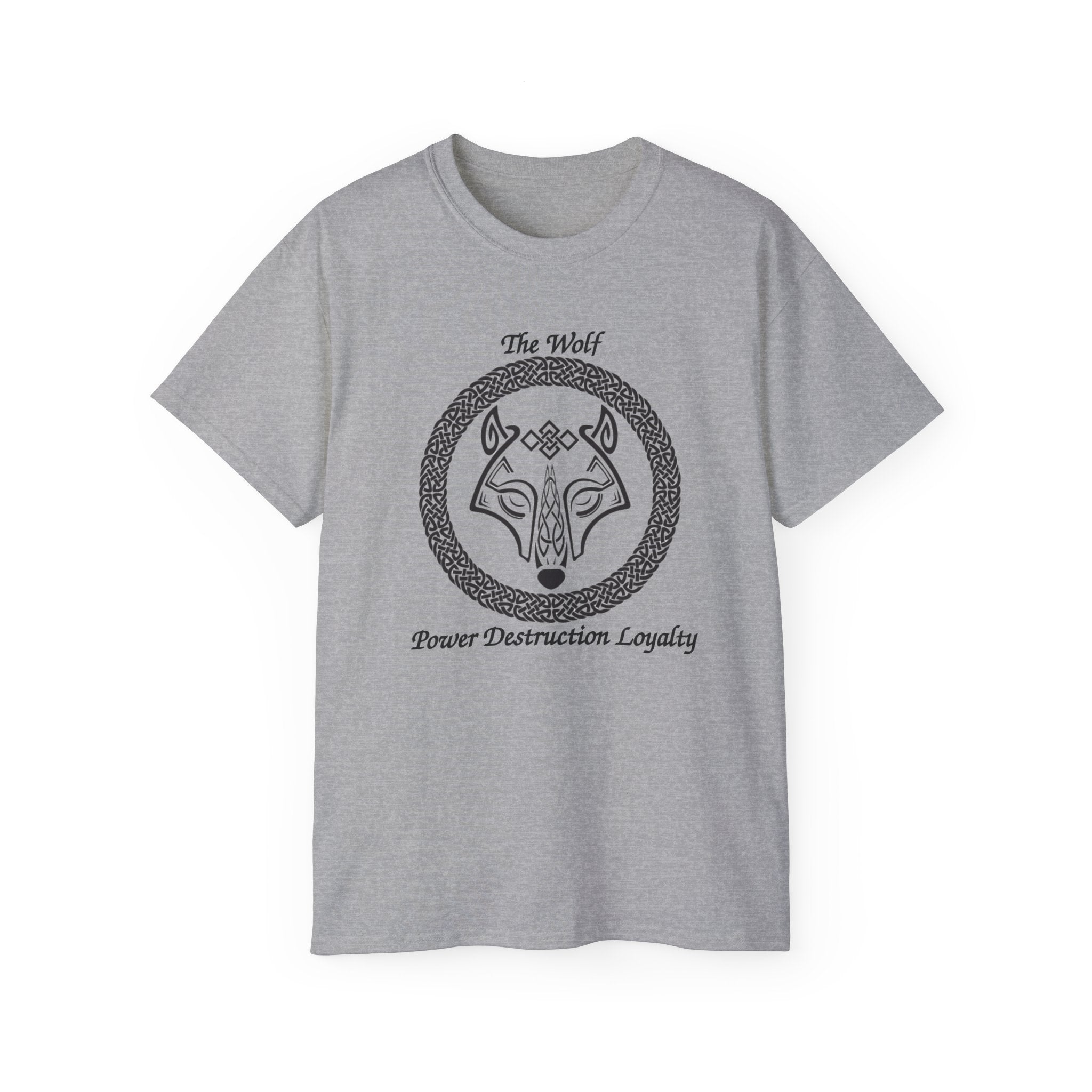 Cotton Wolf Emblem T-Shirt — "The Wolf" Power, Destruction & Loyalty Graphic Tee