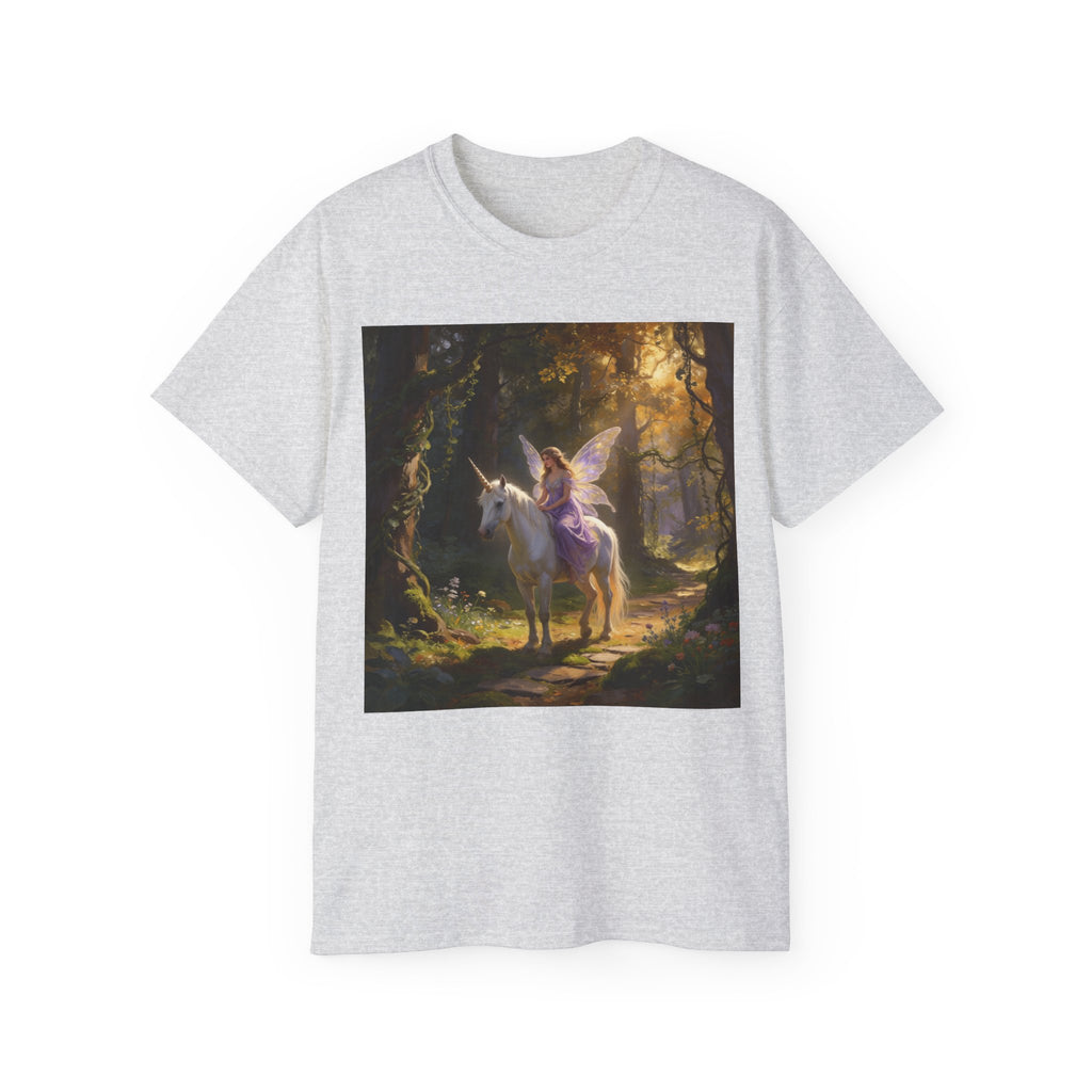 Magical Fairy/Unicorn Forest CottonTee — Fantasy Unicorn Shirt for Kids & Adults